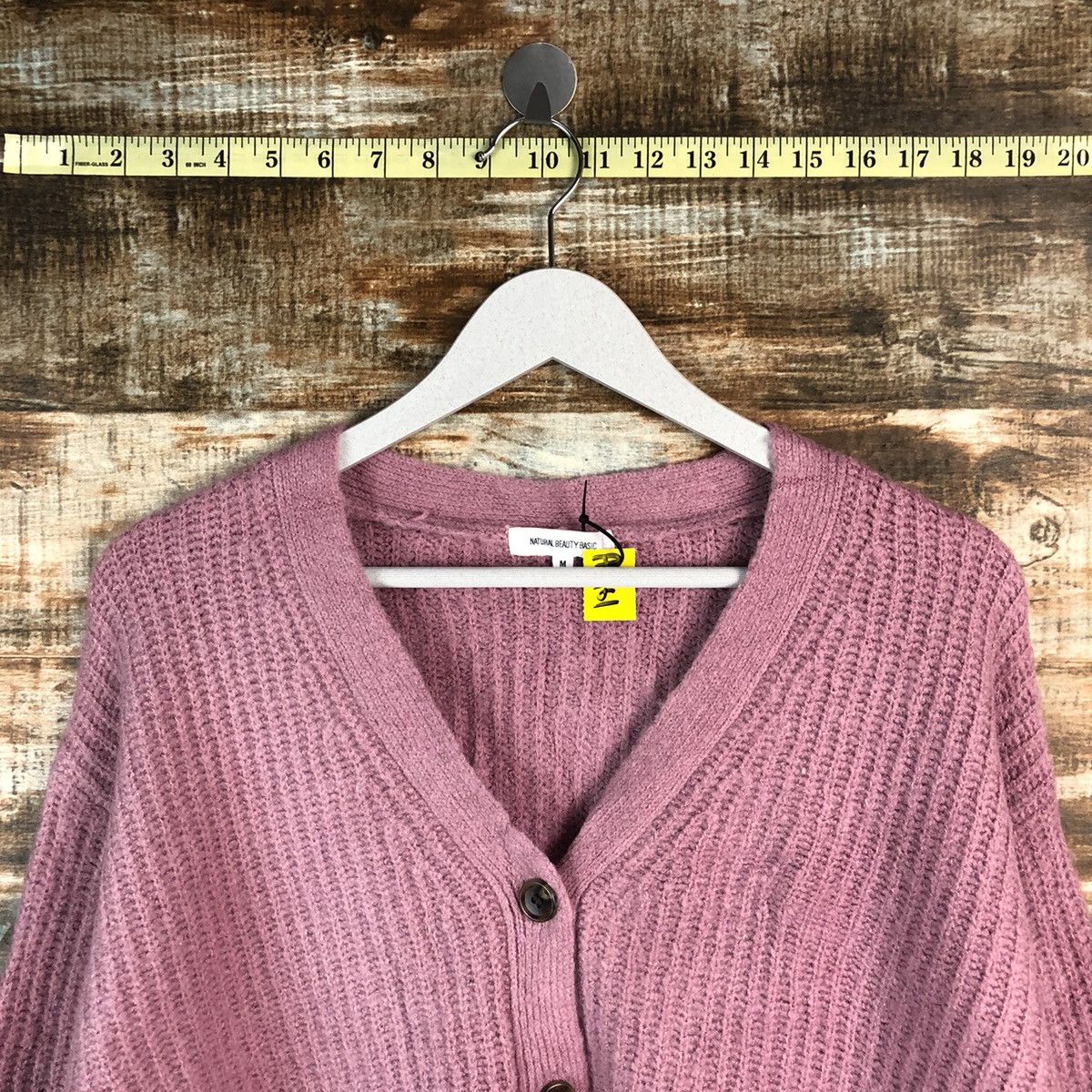 Japanese Brand Natural Beauty Basic Pink Cardigan Knitwear #A1961 Size US M / EU 48-50 / 2 - 4 Thumbnail