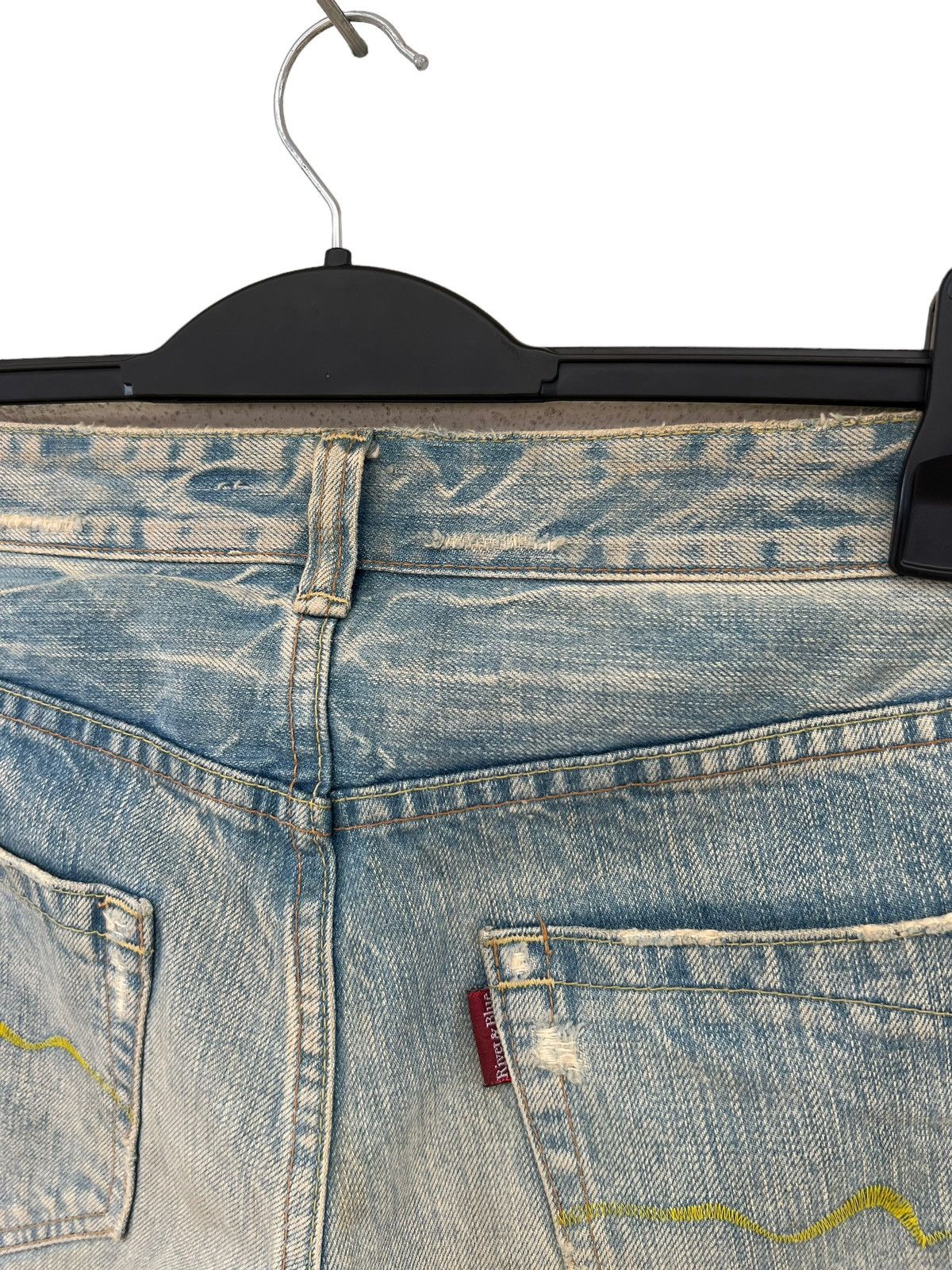 Japanese Brand Rivet & Blue Japan Distressed Muddy Denim Jeans Size US 30 / EU 46 - 19 Thumbnail