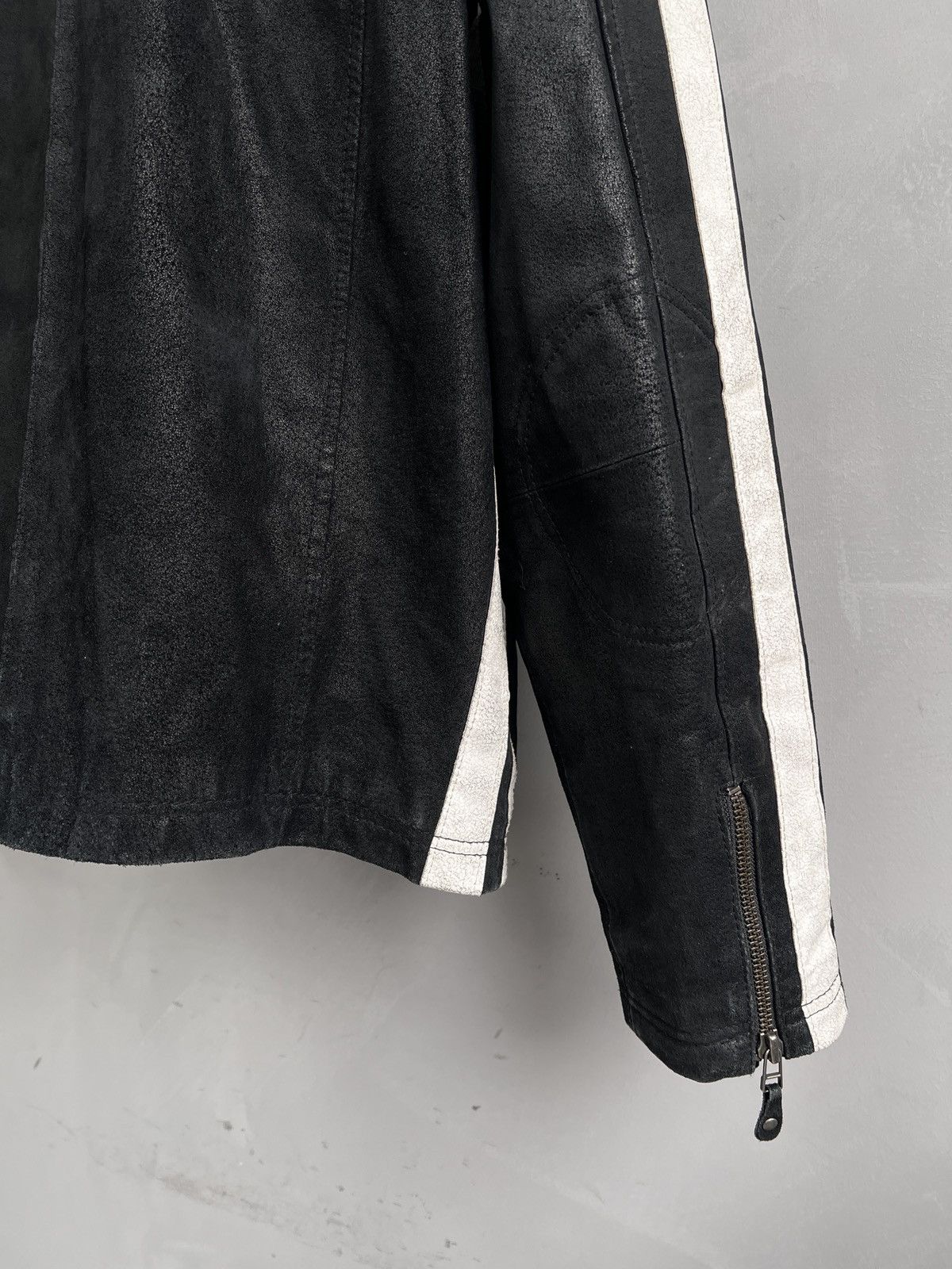 Marlboro style racing style suede leather jacket y2k hype