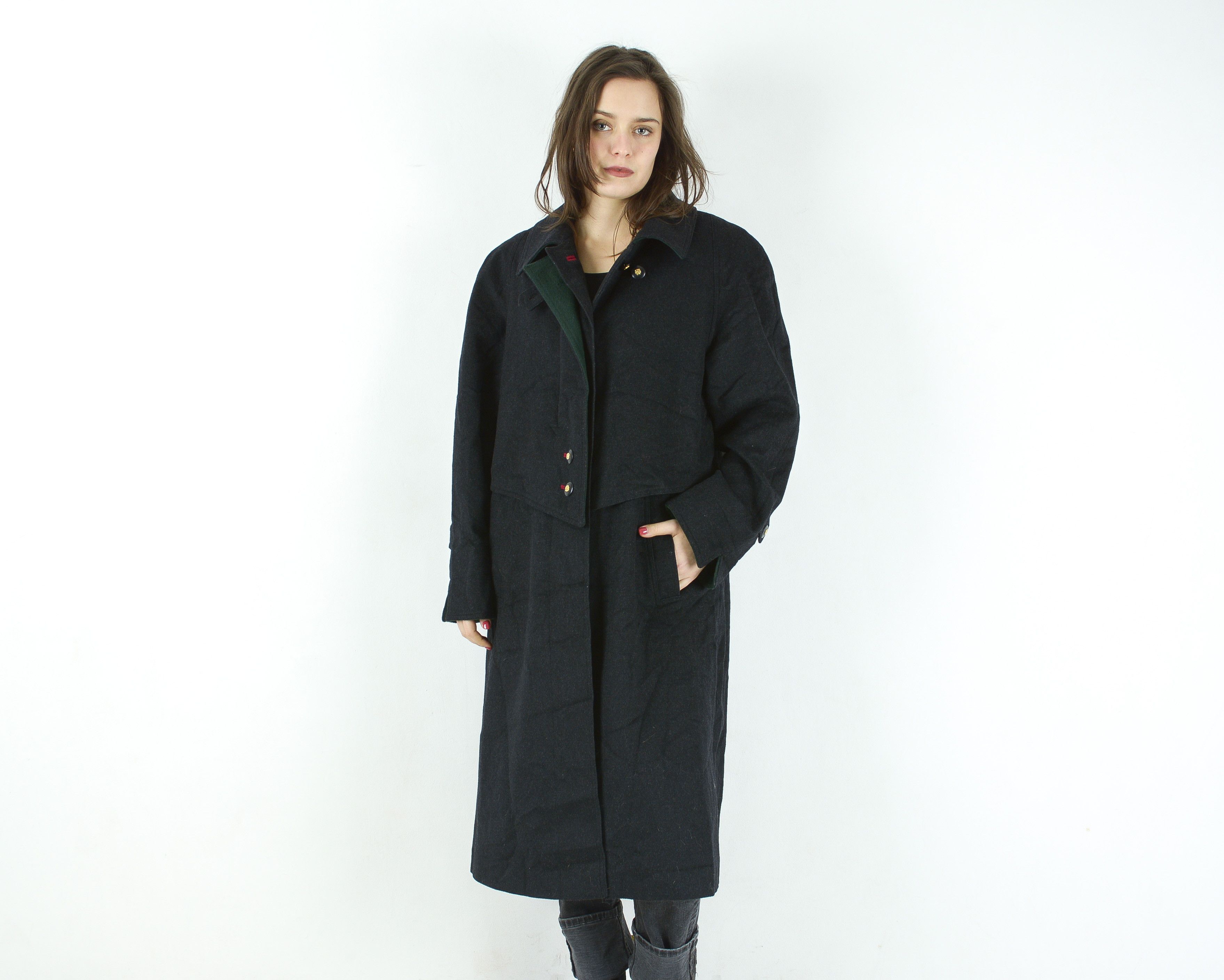 Vintage Original Aquila Alpacca Loden 2XL Wool Coat Button Up Size XXL / US 16-18 / IT 52-54 - 2 Thumbnail