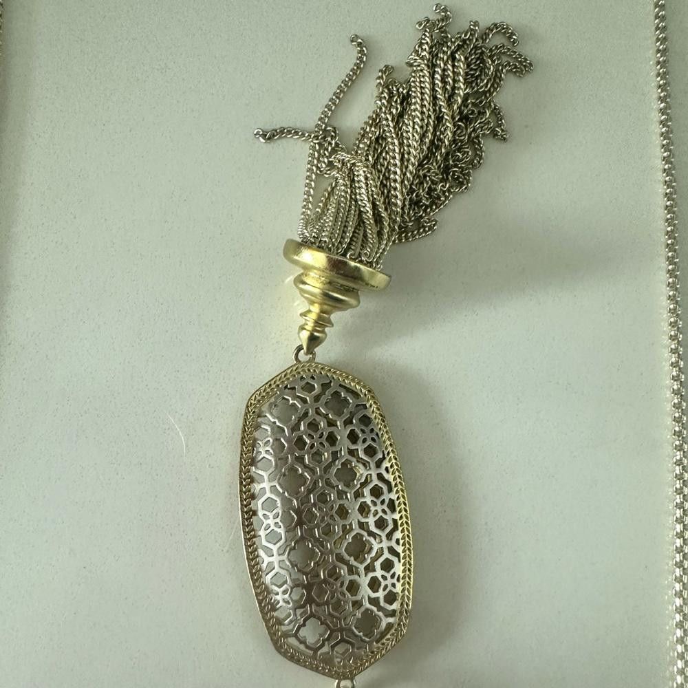 Kendra Scott Kendra Scott Rayne Gold Silver Two Tone Filigree Necklace Size ONE SIZE - 6 Thumbnail