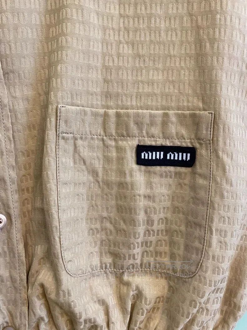 Miu Miu MiuMiu Sleeveless Logo Print Shirt. Size US M / EU 48-50 / 2 - 5 Thumbnail