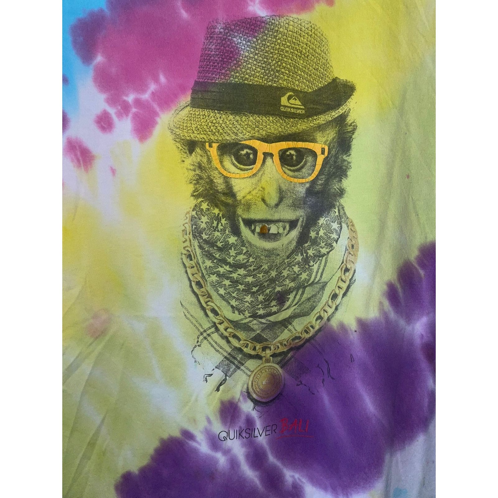 Quiksilver Quiksilver Tie Dye Shirt Bali Monkey Multicolor Surf Tee Y2K Size US L / EU 52-54 / 3 - 4 Thumbnail