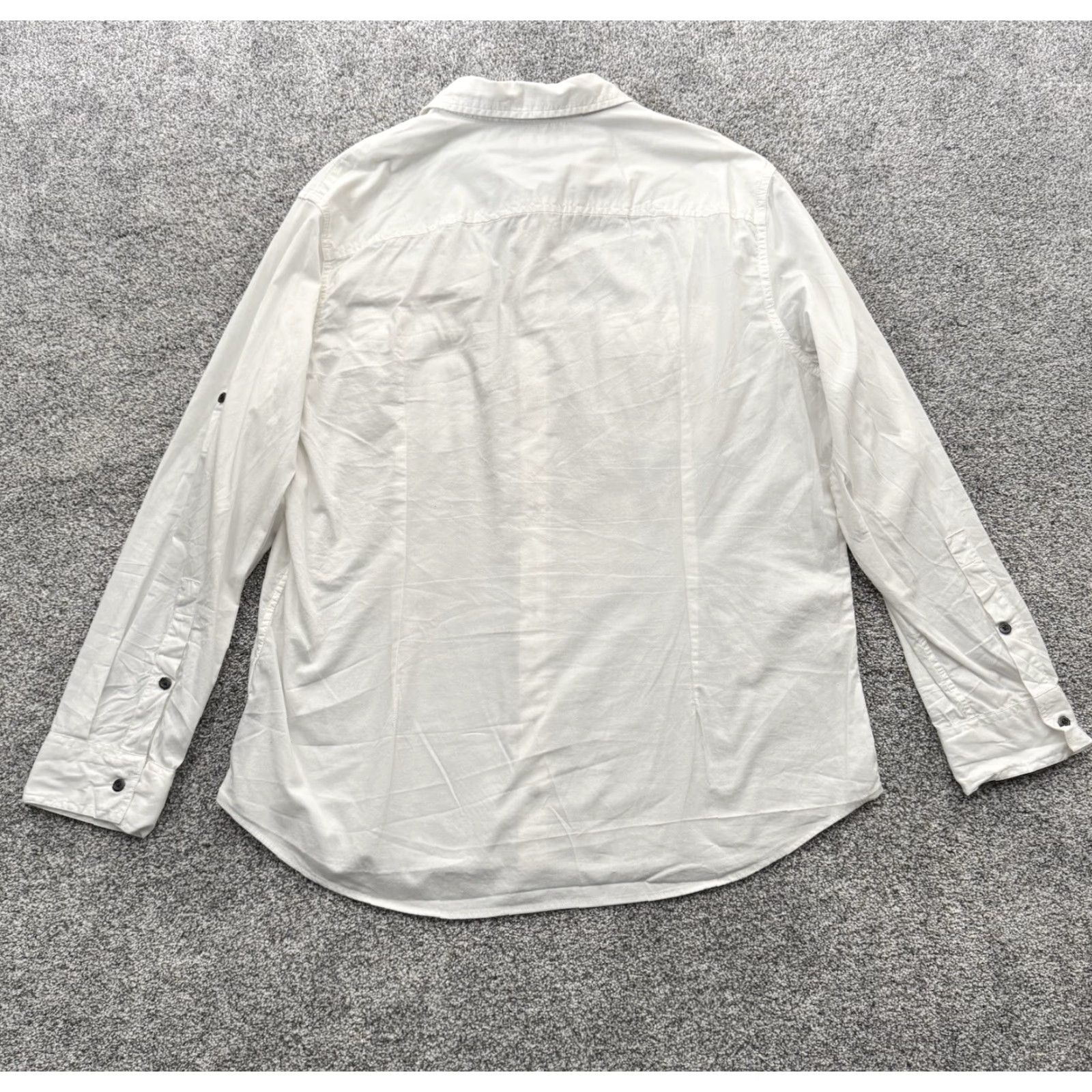 Vintage VINTAGE Rock & Republic Button Up Shirt Mens XL White Solid Long Sleeve Button Up Western Moto Biker Y2K Rockstar Edgy Mens Size US XL / EU 56 / 4 - 5 Thumbnail