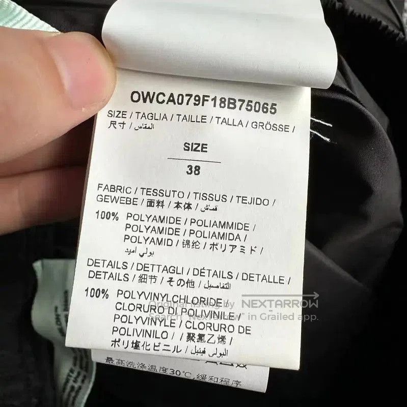 Off-White Off-White Black Nylon Casual Women's Pants . Size 23" - 6 Thumbnail
