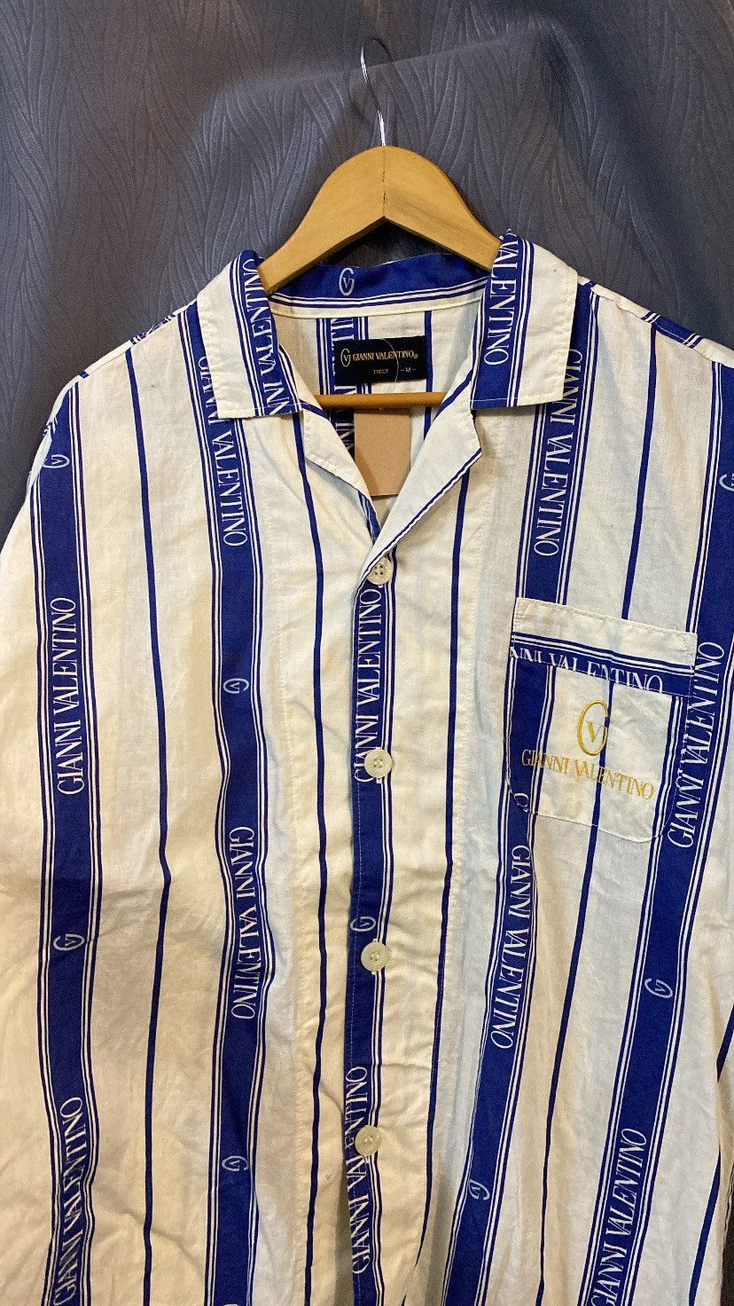 Designer × Gianni Valentino GIANNI VALENTINO BUTTON UP OPEN COLLAR JAPAN Size US M / EU 48-50 / 2 - 2 Thumbnail