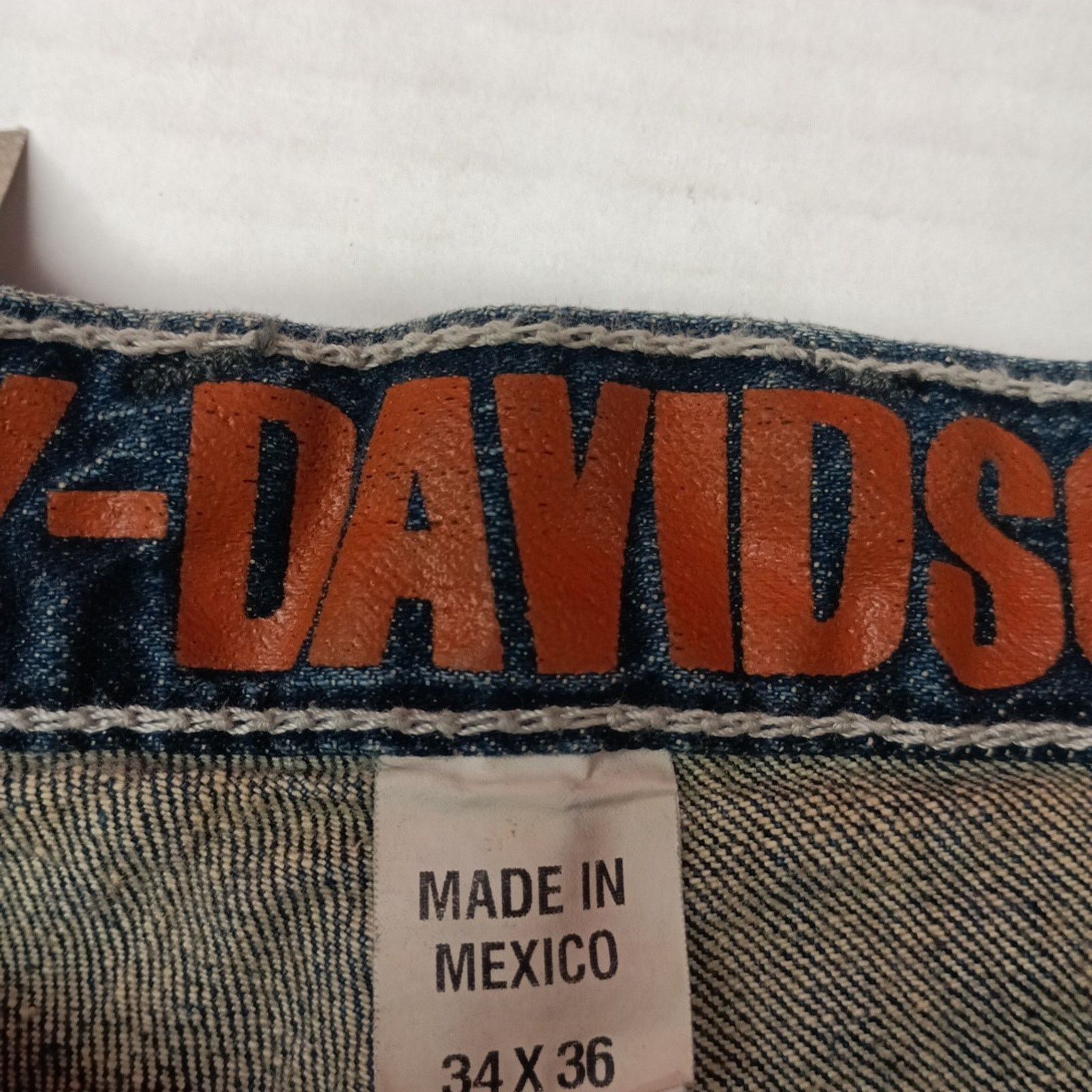Harley Davidson Harley Davidson H-D Jeans Men's Size 34x36 Blue Straight Leg Size US 34 / EU 50 - 6 Thumbnail