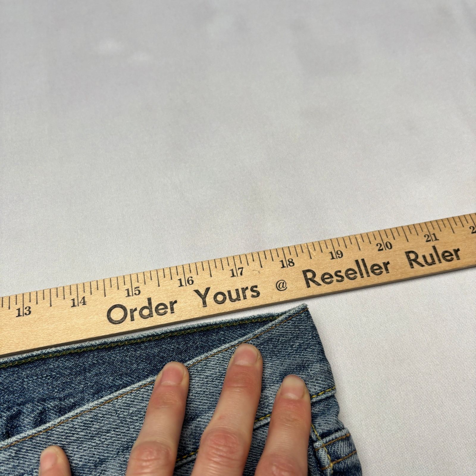 Sid Mashburn $175 Sid Mashburn Slim Straight Jeans 35x32 Made in USA Size US 35 - 4 Thumbnail