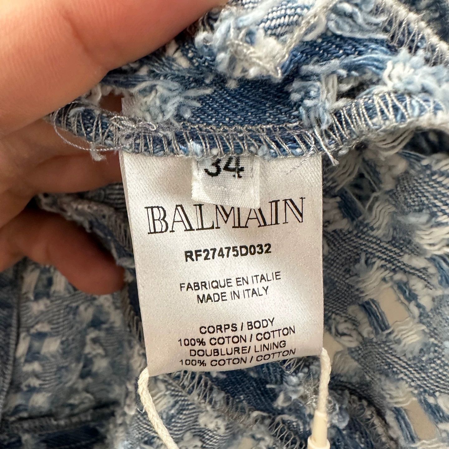 Balmain Balmain apr665 cutout silver button denim jacket 34 Size XXS / US 00 / IT 34 - 4 Thumbnail
