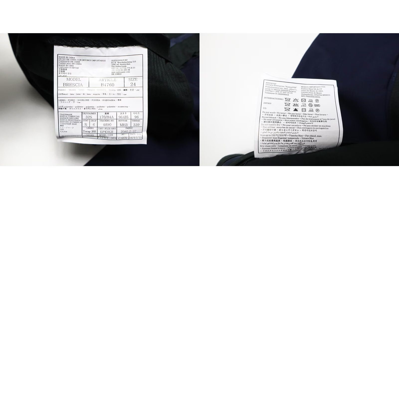 Suitsupply SUITSUPPLY Brescia Trousers Men's UK 32 Navy Blue Pleated Zip Fly Pure Wool Size US 32 / EU 48 - 8 Thumbnail
