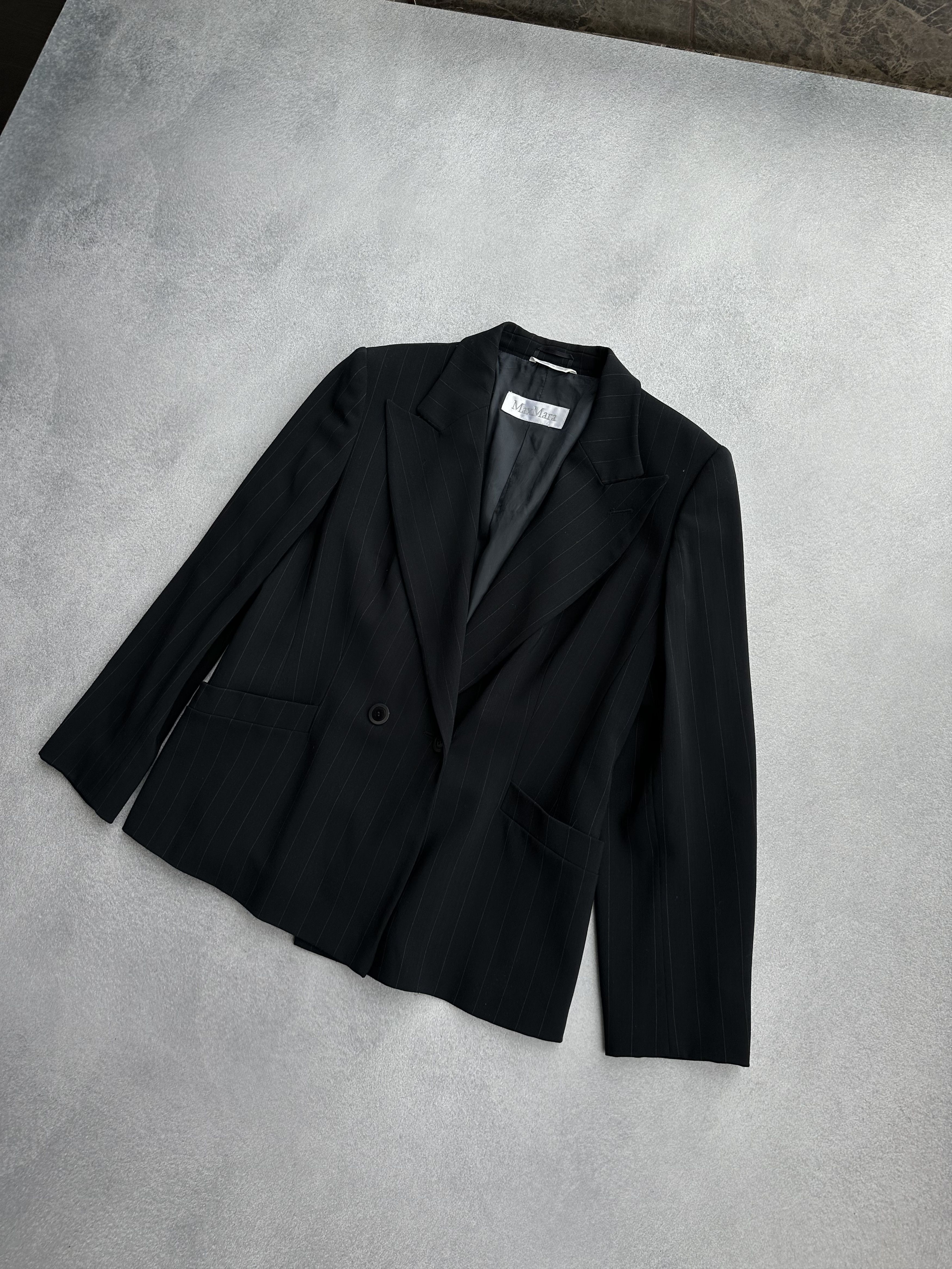 Max Mara × Vintage Vintage Max Mara One Button Virgine Wool Woman Blazer Size L / US 10 / IT 46 - 4 Thumbnail