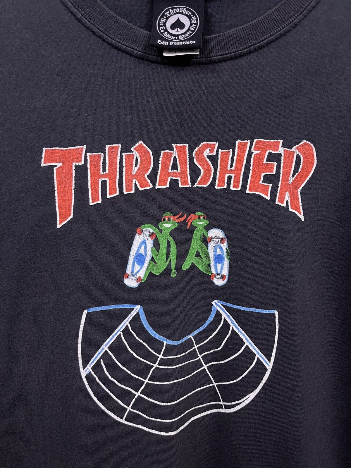Alien Workshop × Thrasher VINTAGE TRASHER MAGAZINE PARODY NINJA TURTLE SKATE TSHIRT Size US XL / EU 56 / 4 - 3 Thumbnail