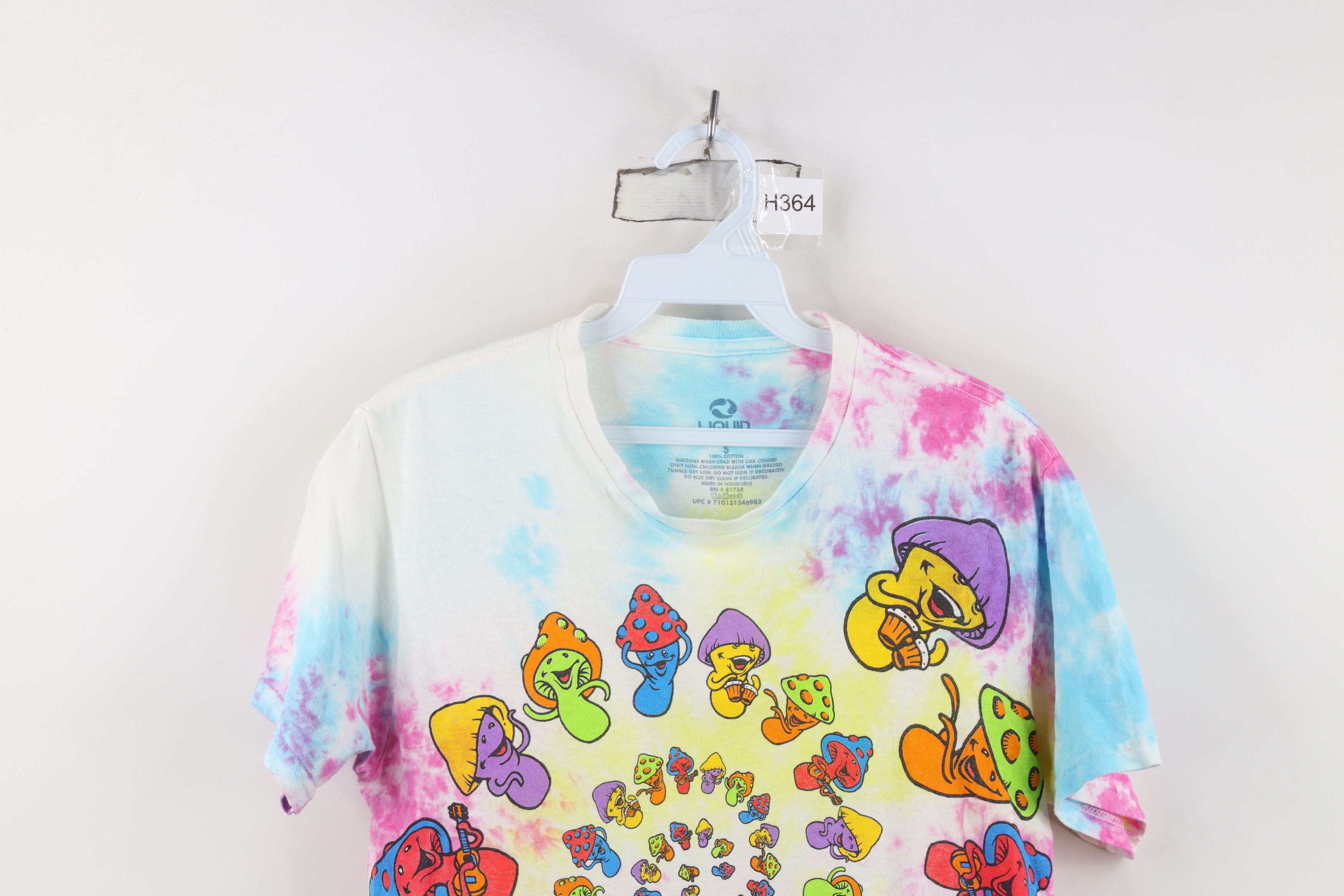 Liquid Blue Vintage Y2K Liquid Blue Mushroom Tie Dye Acid Wash T-Shirt Size S / US 4 / IT 40 - 2 Thumbnail