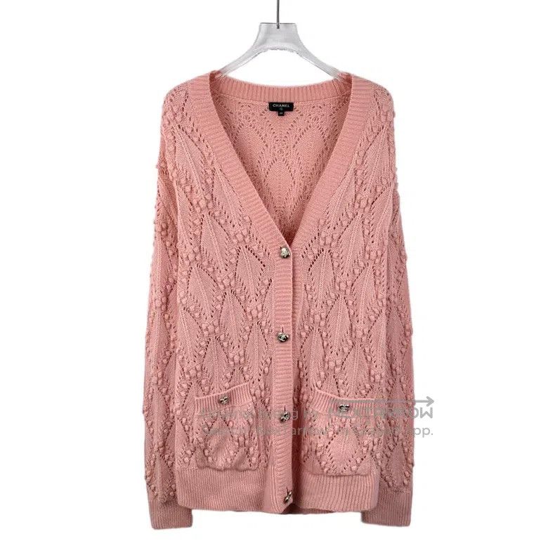Chanel Chanel Pink mulberry silk V-neck single-breasted long-slee Size XS / US 0-2 / IT 36-38 - 1 Thumbnail
