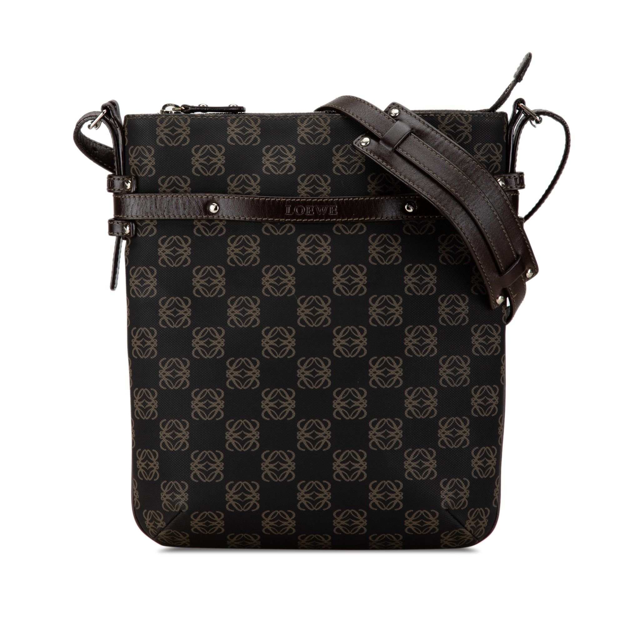 Loewe LOEWE Anagram Canvas Crossbody Black Size ONE SIZE - 1 Thumbnail