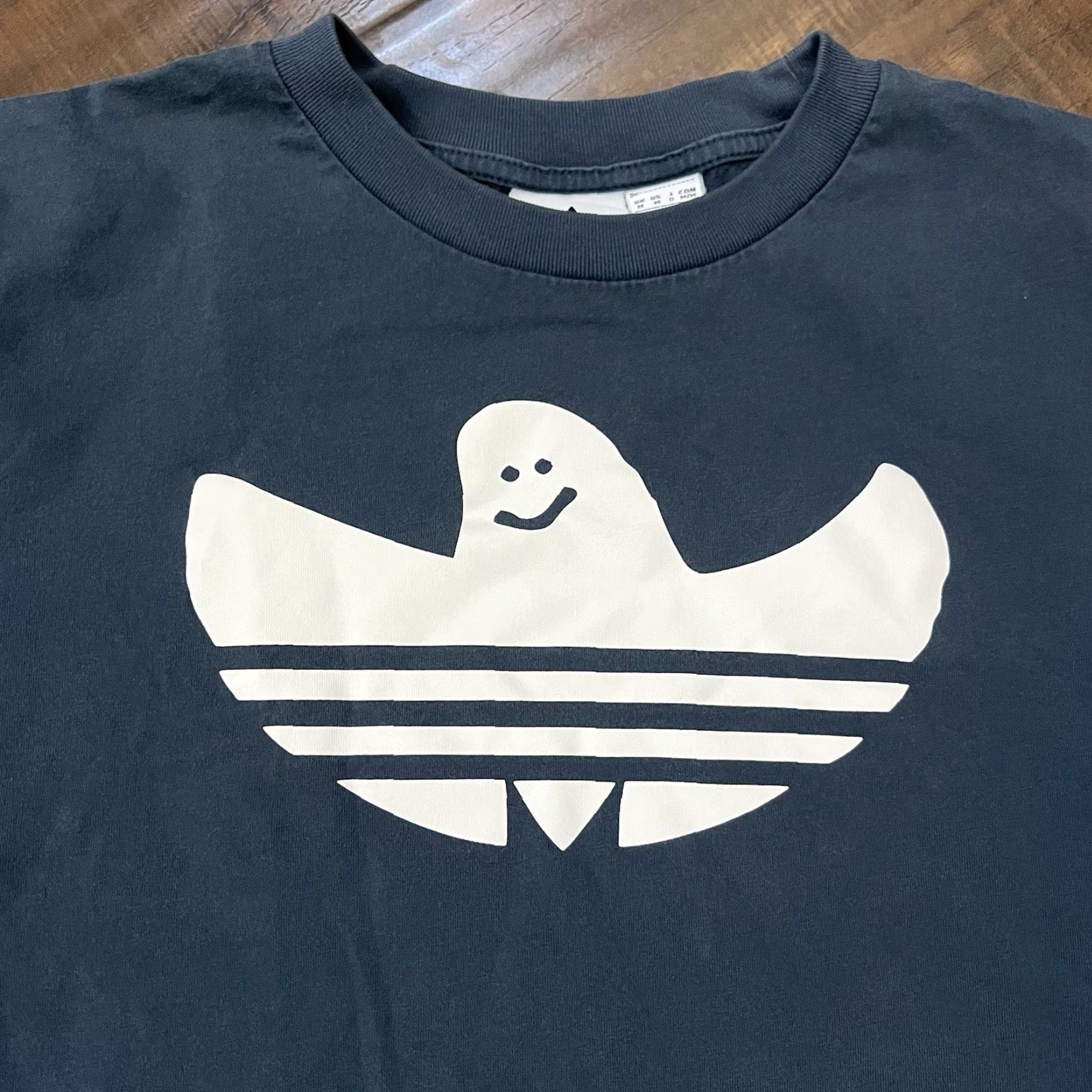 Adidas VINTAGE adidas Originals Skate Shmoo T-Shirt Men Medium Blue Sports 90s Mens Size US M / EU 48-50 / 2 - 2 Thumbnail