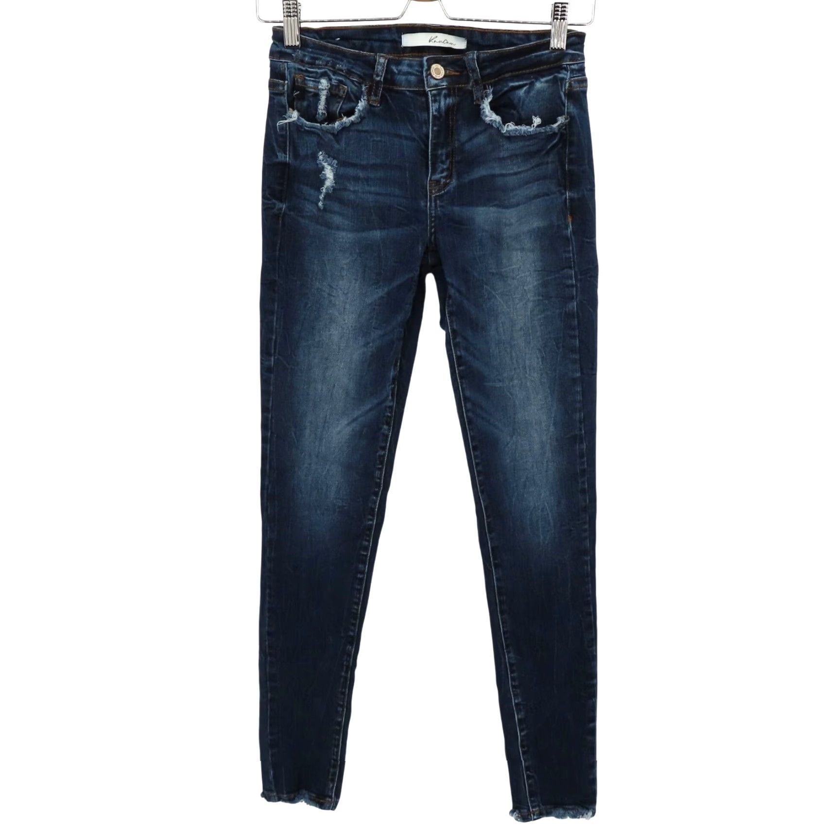 Vintage KanCan Womens Jeans 25 Amelia Wash Mid Rise Skinny Stretch Distressed VBK1276A Size 42" / US 20 - 2 Thumbnail
