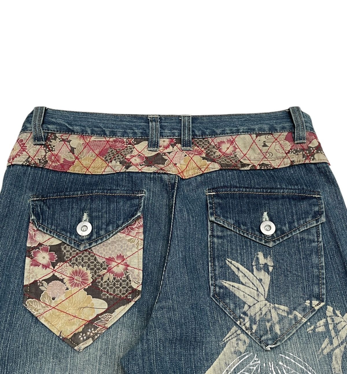 If Six Was Nine × Japanese Brand Rare Design Vintage Japanese Brand Sukajan Jeans 1990s Size US 35 - 4 Thumbnail