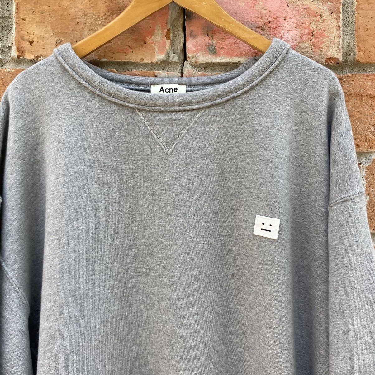 Acne Studios Acne Studios Grey Face Patch Sweatshirt Size M / US 6-8 / IT 42-44 - 3 Thumbnail
