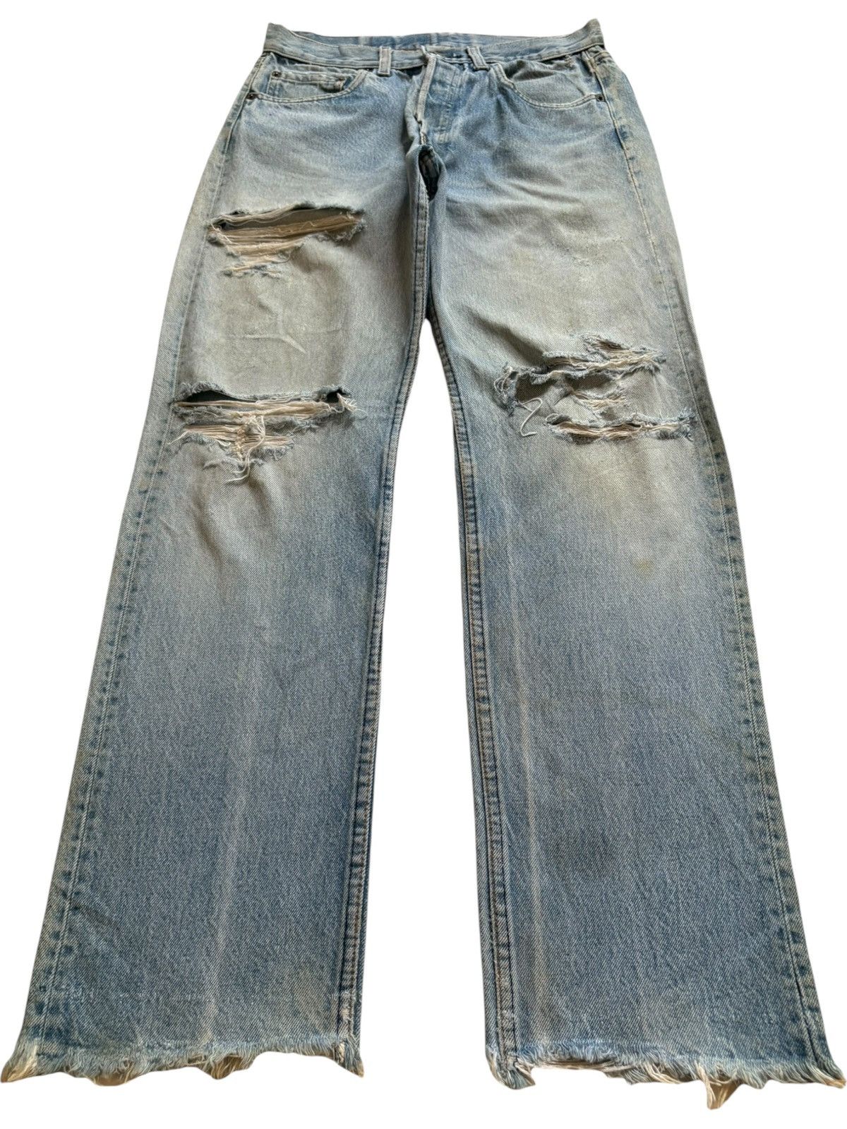 Levi's Vintage 70s Levis 501 Mud Wash Distressed Jeans Size US 28 / EU 44 - 1 Thumbnail