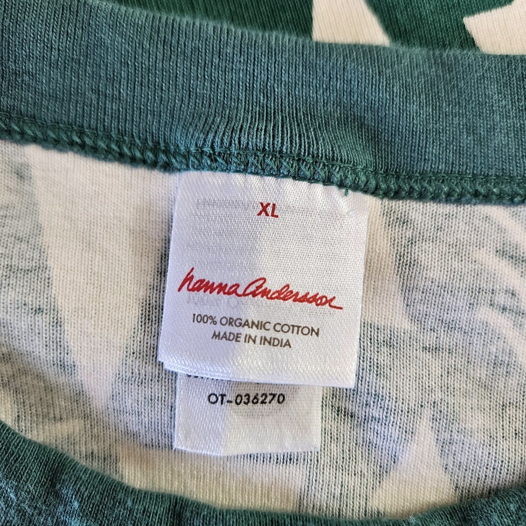Vintage Hanna Andersson Adult Pajama Top XL Green Christmas Trees Cotton Long Sleeve Unisex Adults Mens Womens Holiday Dec-? Size XL / US 12-14 / IT 48-50 - 4 Thumbnail