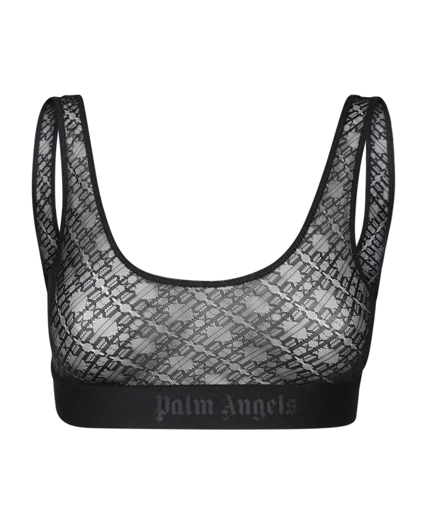 Palm Angels o1y1225 Size : S / Lace Bra in Black Size ONE SIZE - 1 Thumbnail