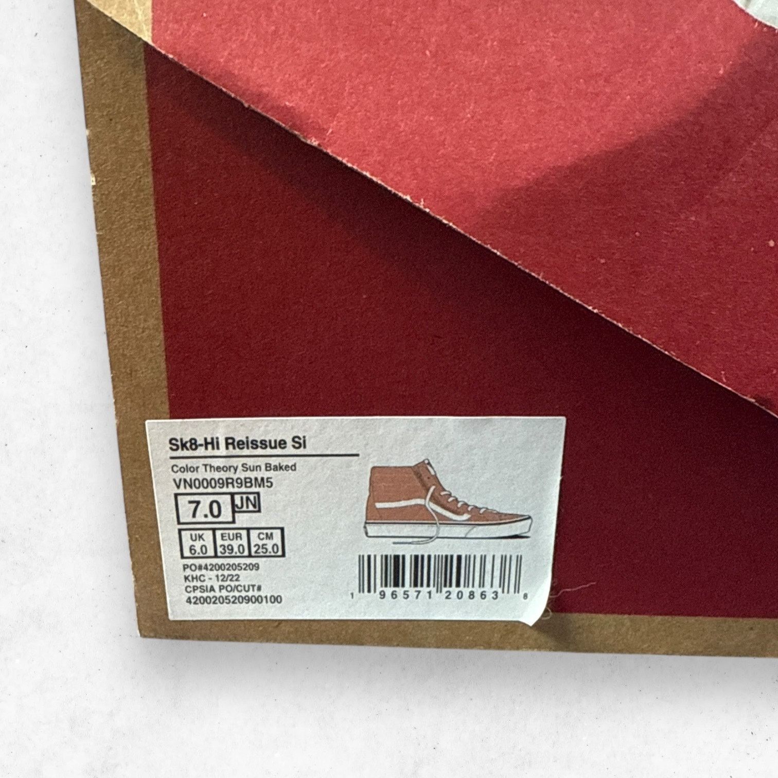Vans Vans SK8-Hi Reissue SI Sun Baked Orange NIB Size 7 Size US 7 / IT 37 - 4 Thumbnail