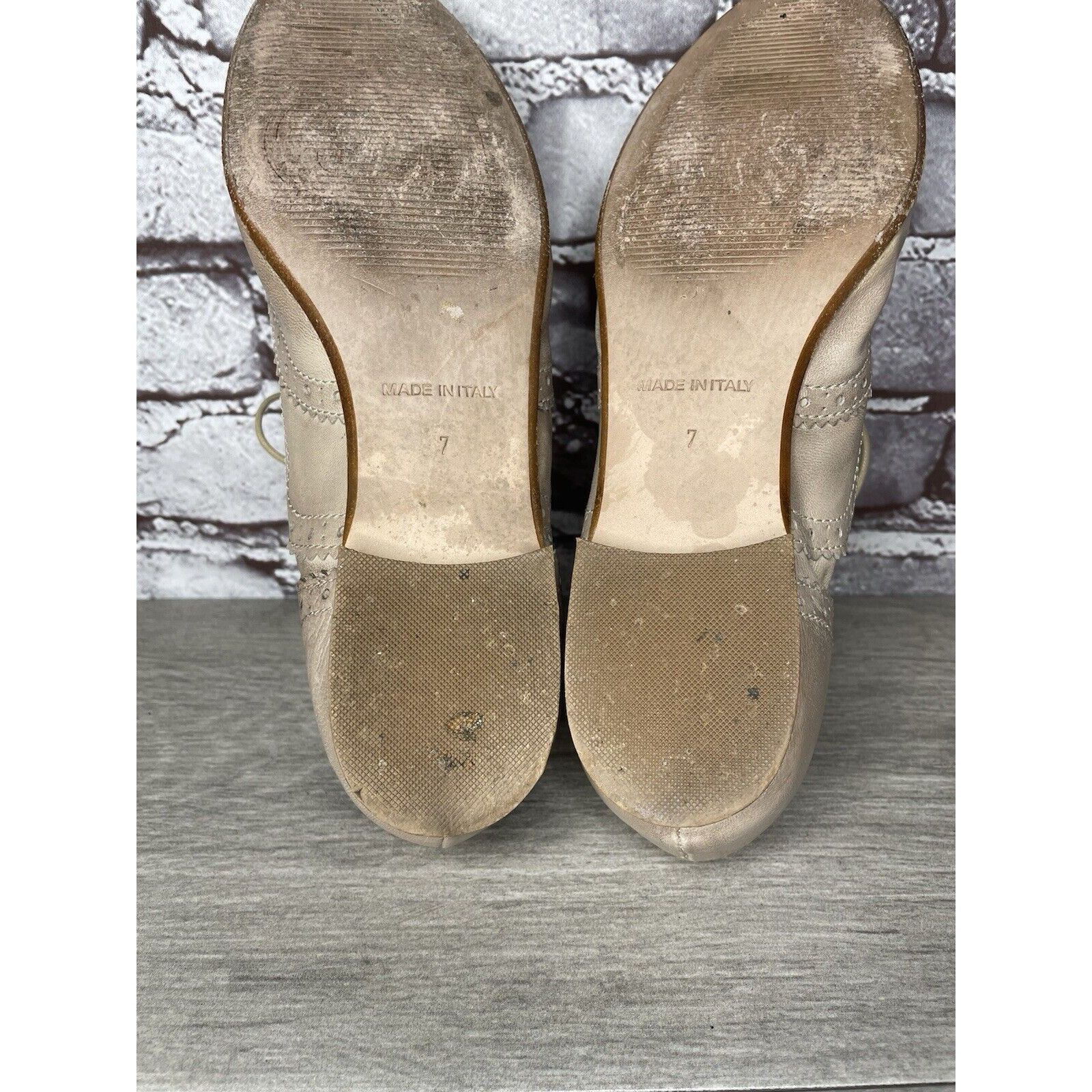 Other Garnet Hill Taupe Nude Felisa Soft Oxfords Wing Tip Shoes Wo Size US 7 / IT 37 - 15 Thumbnail