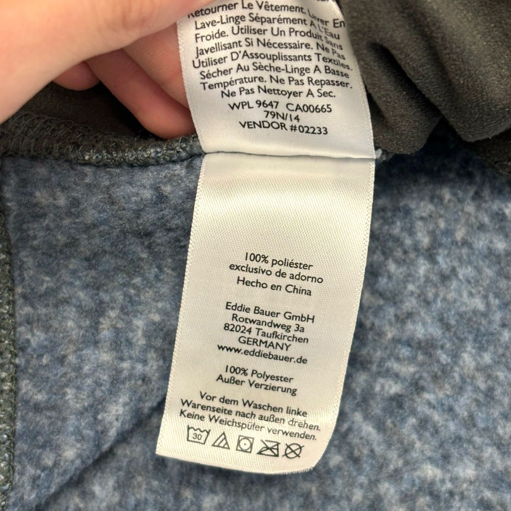 Eddie Bauer VINTAGE Eddie Bauer Gray Blue Mens XL Radiator Snap Pocket Mock Neck Knit Fleece Pullover Sweater Size US XL / EU 56 / 4 - 5 Thumbnail