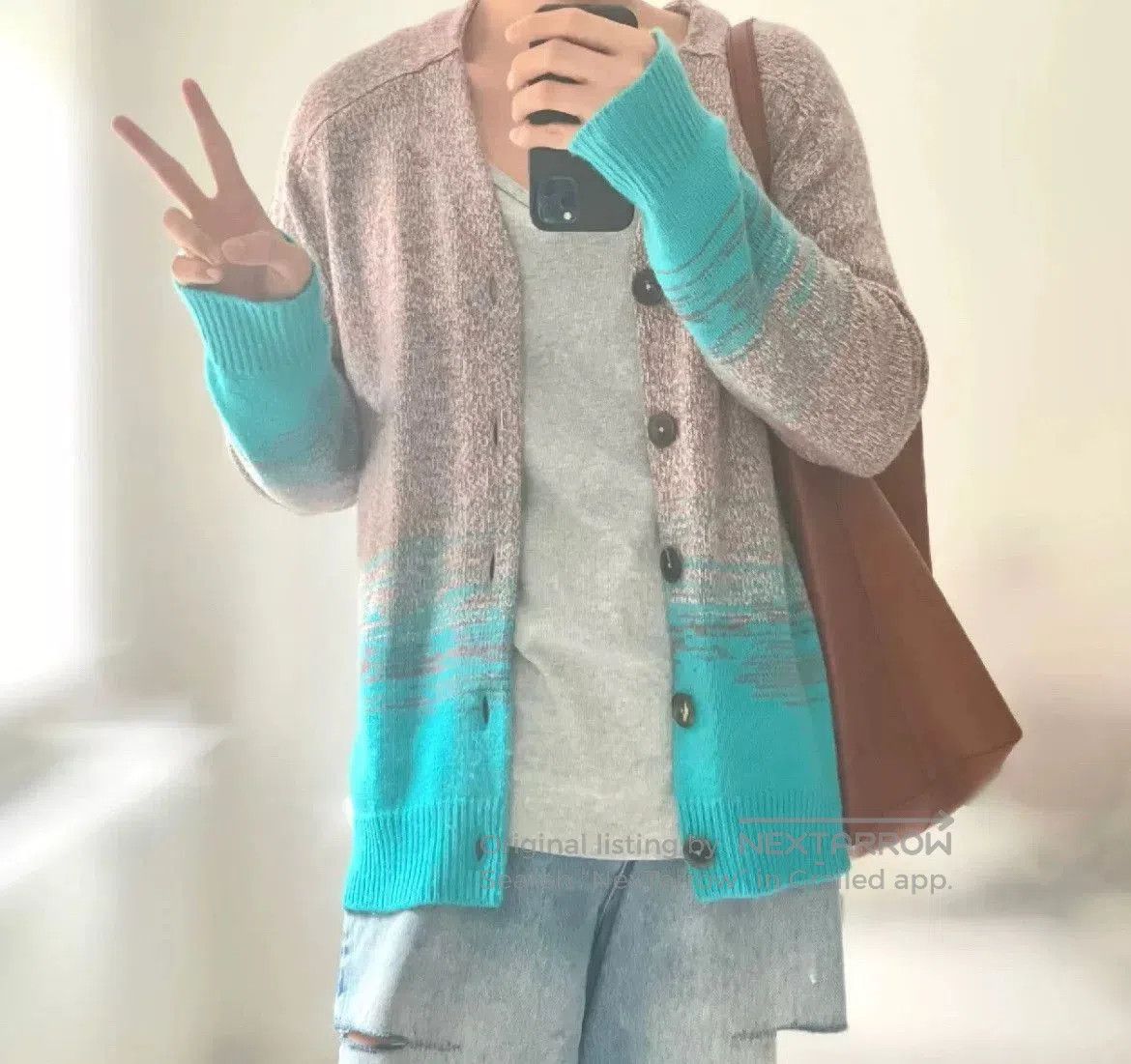Hermes Hermes Gray Blue Knit Sweater XS. Size US XS / EU 42 / 0 - 8 Thumbnail