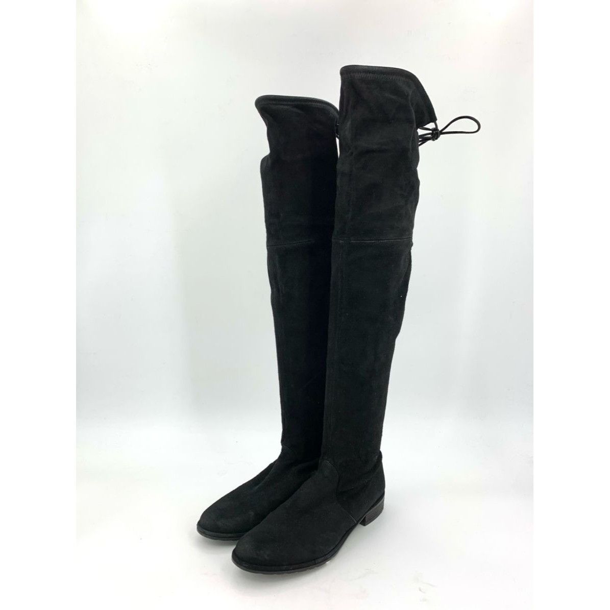 Stuart Weitzman Stuart Weitzman Womens Suede Over-The-Knee Flat Boots Black Size US 7.5 / IT 37.5 - 1 Thumbnail