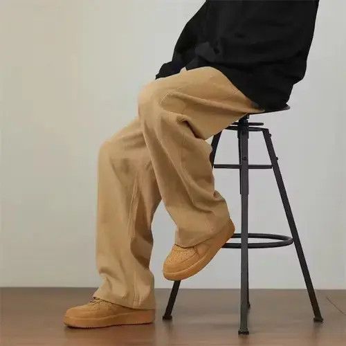 Japanese Brand × Vintage Beige Baggy Straight Leg Stacked Pants Size US 30 / EU 46 - 4 Thumbnail