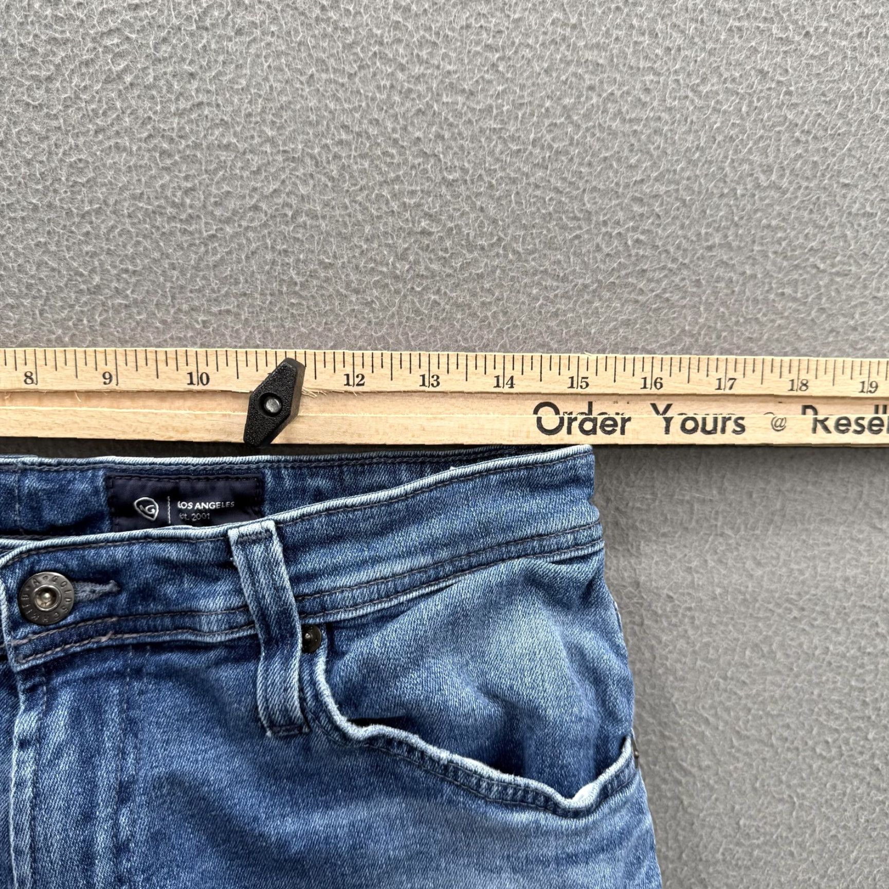 Vintage AG Adriano Goldschmied Everett Jeans Mens 29x34 Blue Slim Straight Size US 29 - 6 Thumbnail