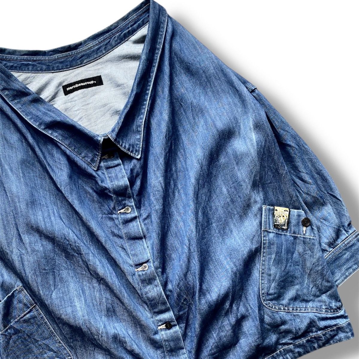 Issey Miyake 🔥ISSEY MIYAKE MERCIBEAUCOP DENIM JACKET RARE🔥 Size US L / EU 52-54 / 3 - 8 Thumbnail
