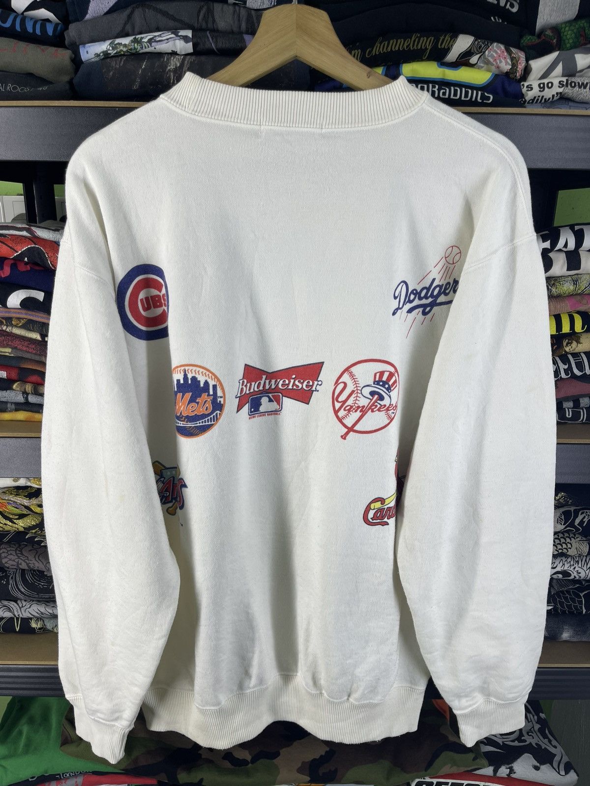 Budweiser Vintage 90's Budweiser Baseball Team MLB Sponsor Sweatshirt Size US L / EU 52-54 / 3 - 2 Thumbnail
