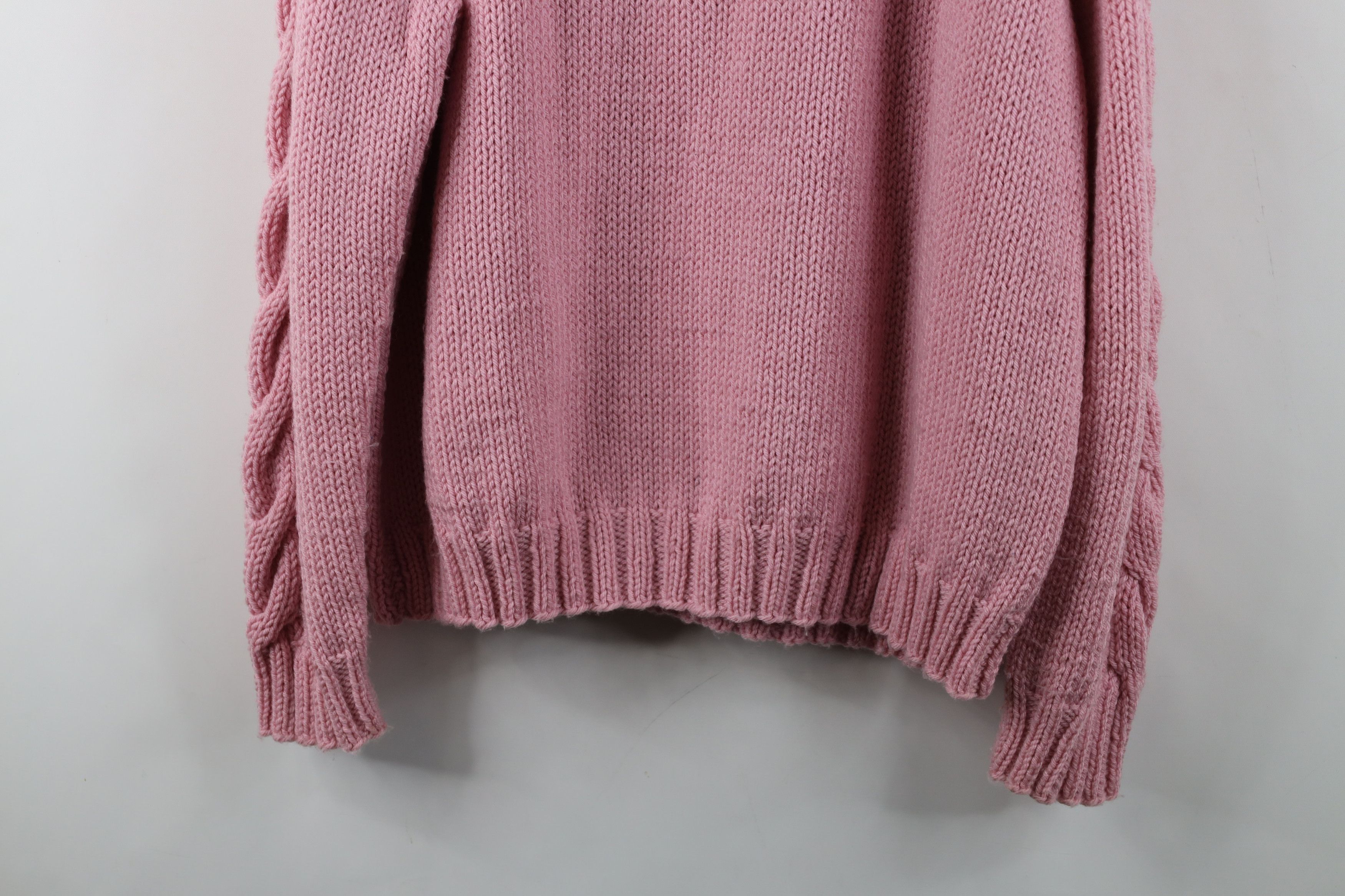 Vintage Vintage 70s Streetwear Ribbed Knit Boxy Sweater Pink USA Size XL / US 12-14 / IT 48-50 - 10 Thumbnail