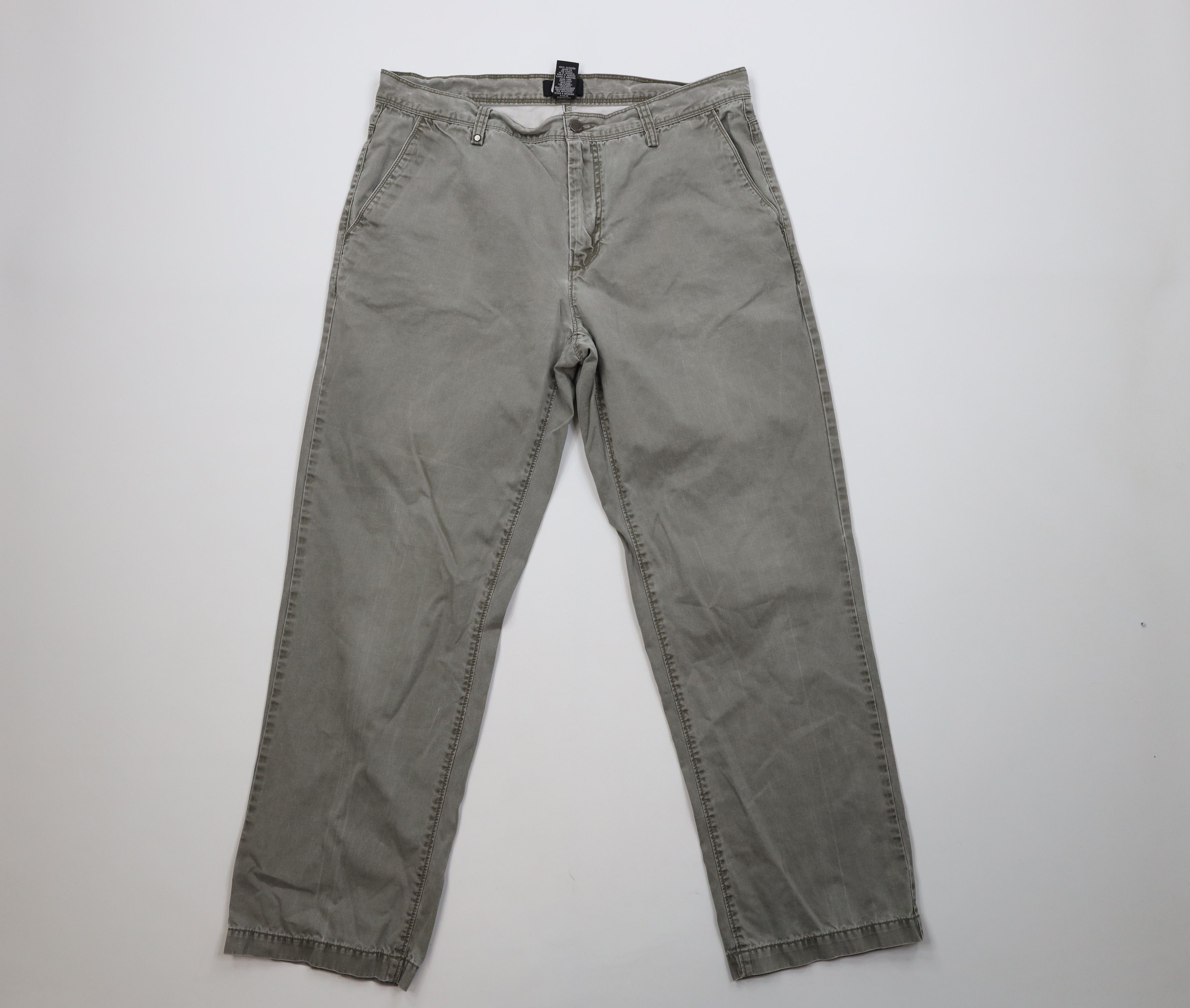 Calvin Klein Vintage 90s Calvin Klein Stonewash Wide Leg Pants Green Size US 34 / EU 50 - 1 Thumbnail