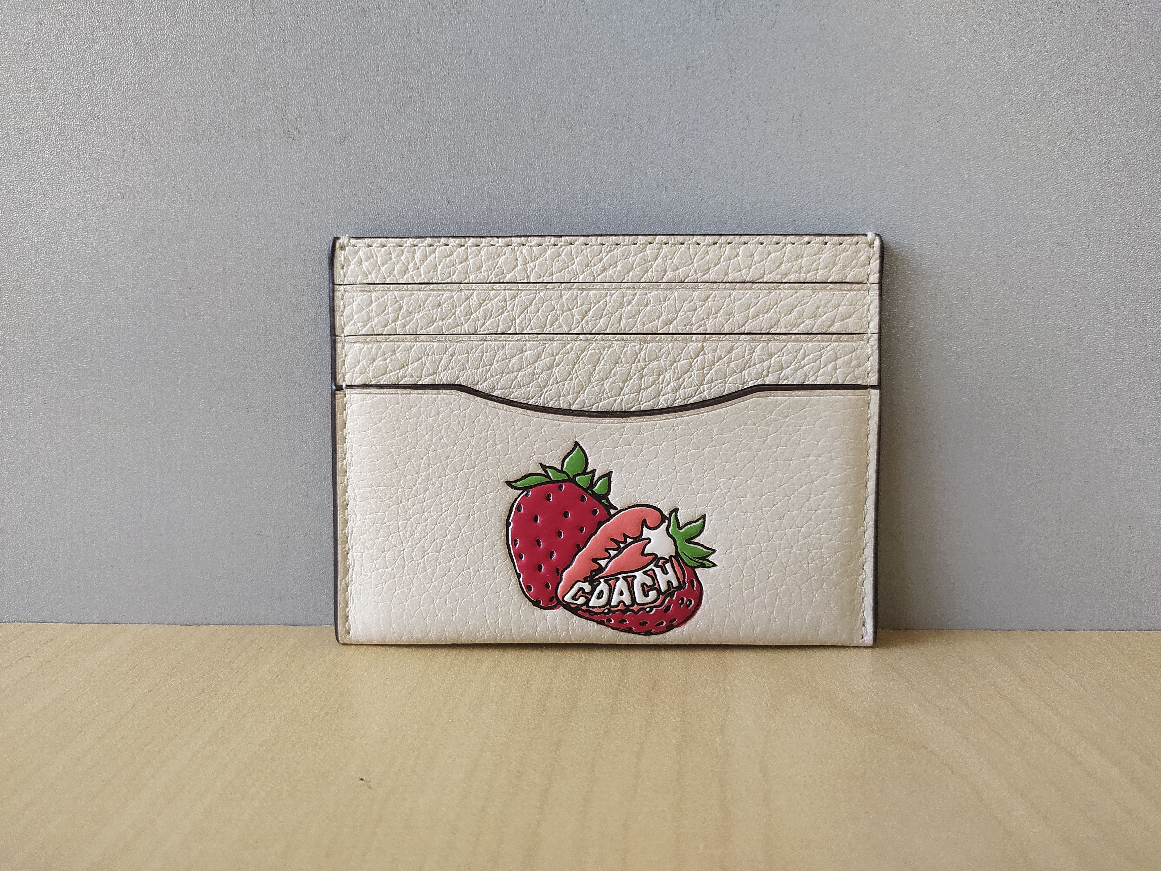 Coach Leather Slim Credit Card case Free Shipping T/1901