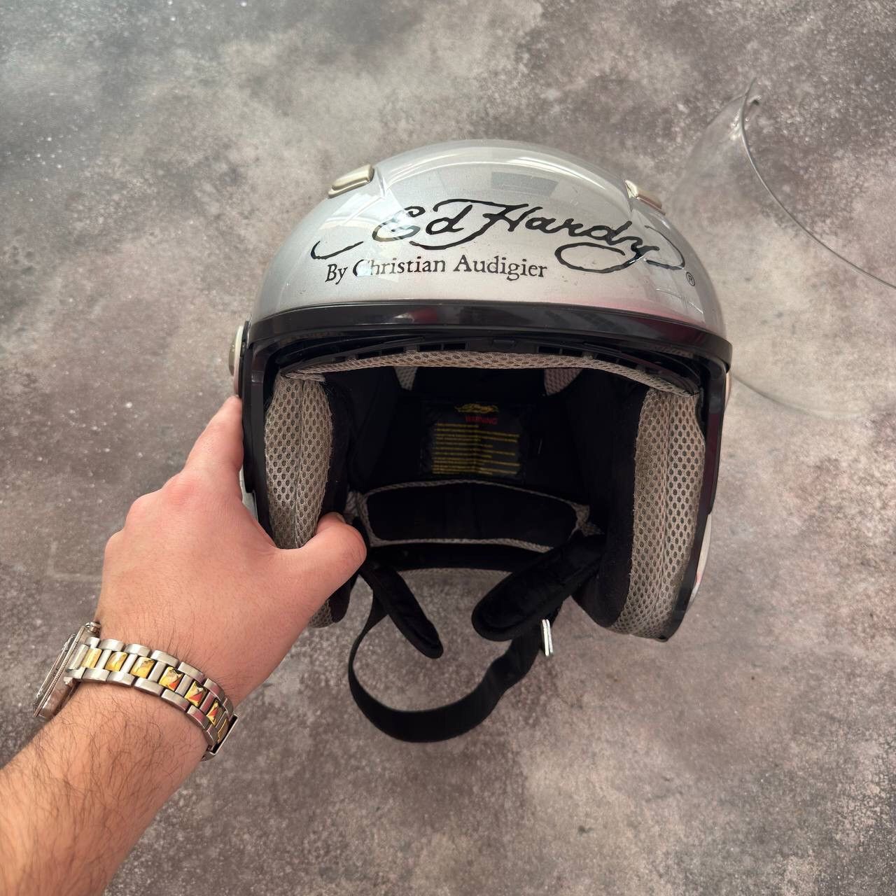 Ed Hardy Ed Hardy by Christian Audigier Vintage Motorcycle Helmet Size ONE SIZE - 7 Thumbnail