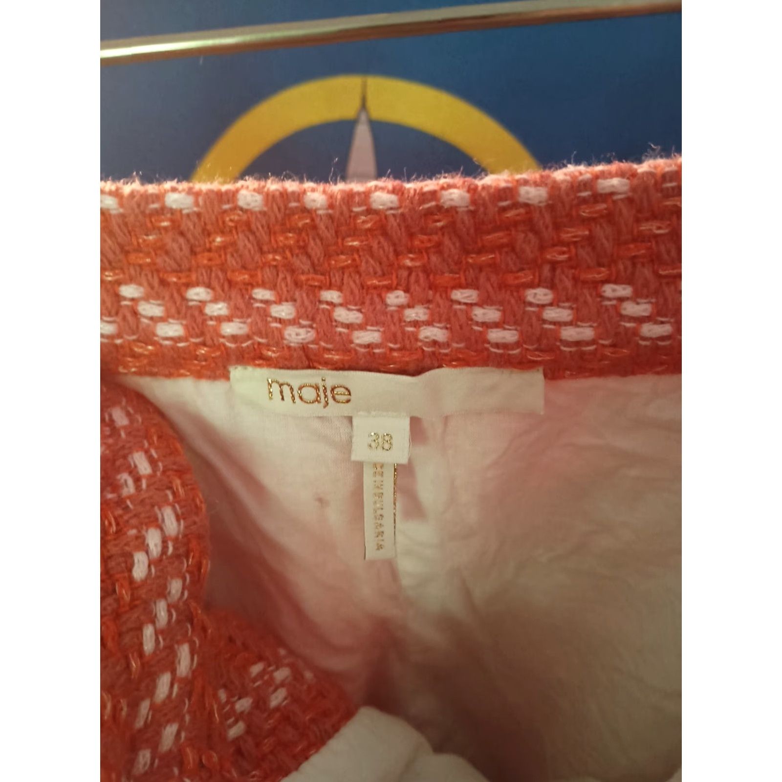 Maje VINTAGE Maje Skirt Women Midi Pink Knit Fabric Bulgaria Size 38 Maxi Buttons Size 26" / US 2 / IT 38 - 3 Thumbnail