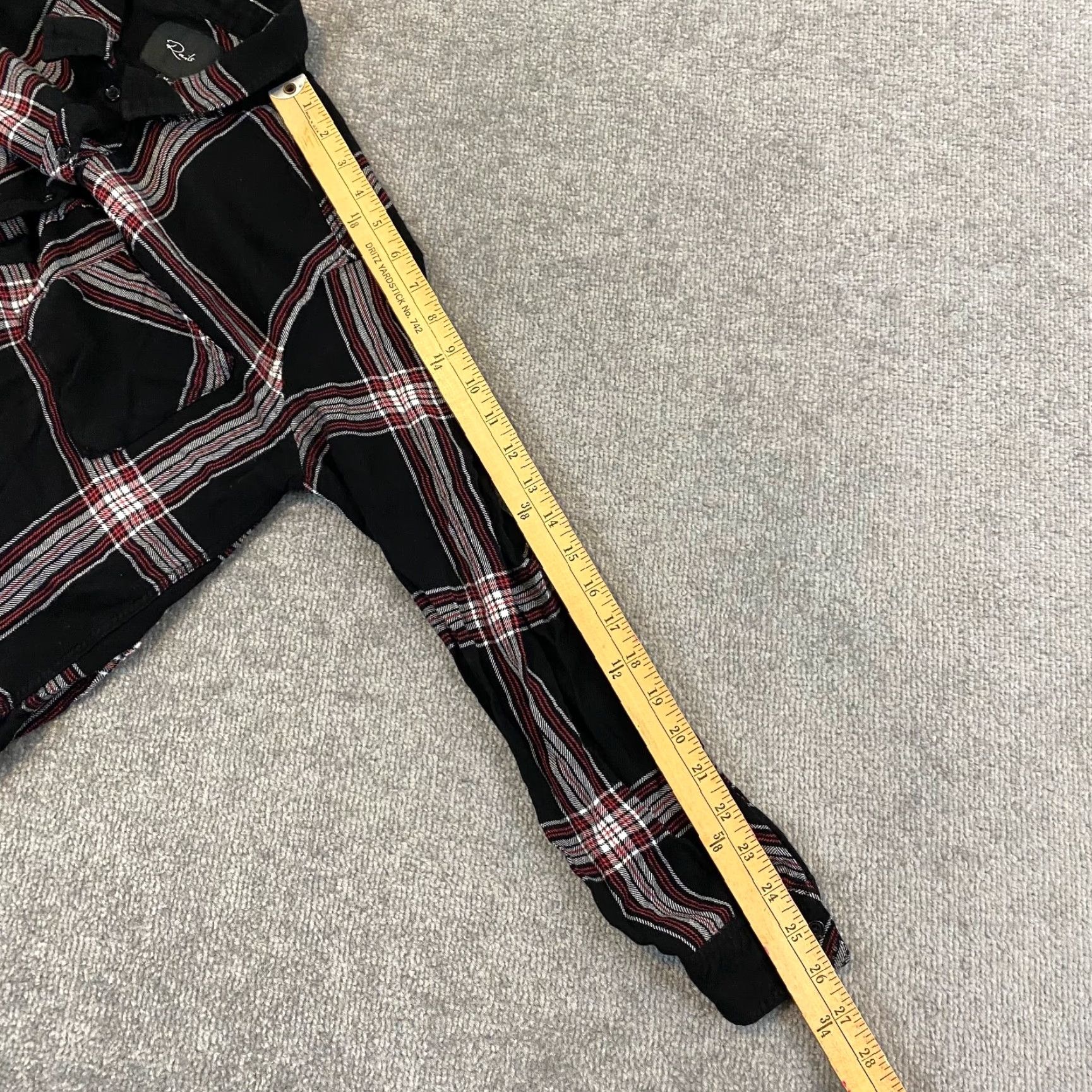 Rails VINTAGE Rails Dylan Top Womens Medium Plaid Rayon Shirt Long Sleeve Button Up Casual Workwear Black White Red Blue Size M / US 6-8 / IT 42-44 - 7 Thumbnail