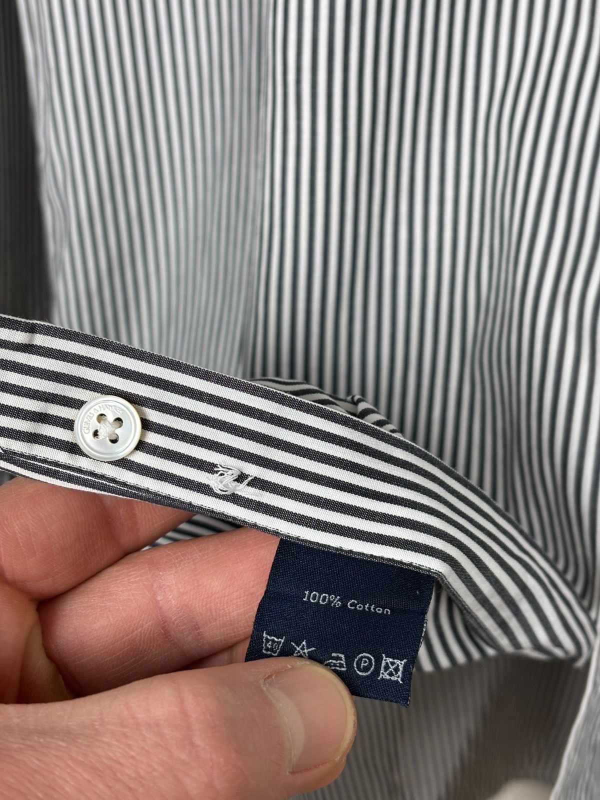 Gieves & Hawkes Gieves & Hawkes Savile Row French Cuff Striped Dress Shirt Size US S / EU 44-46 / 1 - 9 Thumbnail