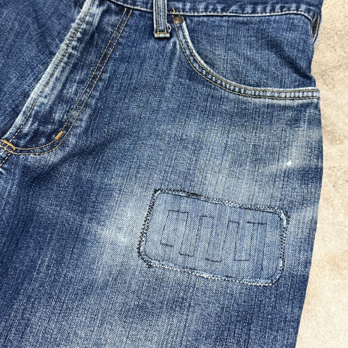 Wrangler Wrangler Patch Repaired YKK 45 Denim Pants Size US 30 / EU 46 - 7 Thumbnail