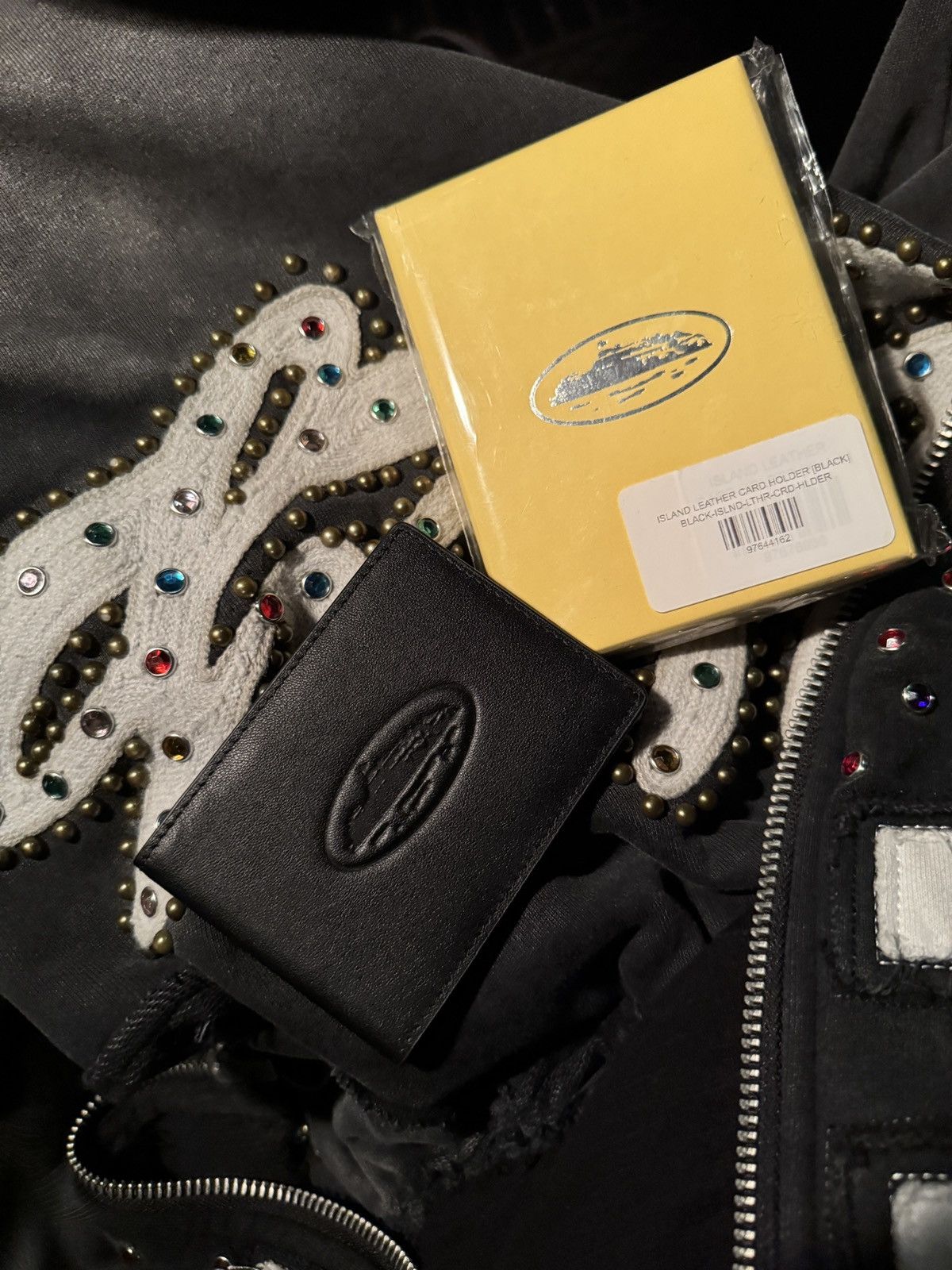 Corteiz Corteiz Island Leather Card Holder Black Size ONE SIZE - 3 Thumbnail