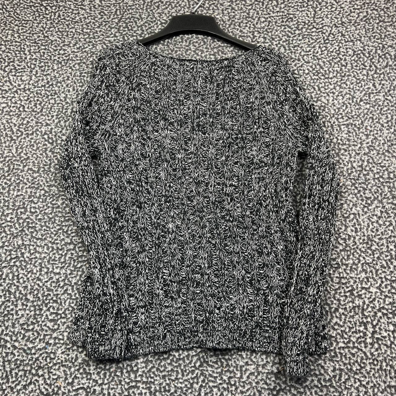 Gap GAP Sweater Women XS Black Marled Knit Long Sleeve Crew Neck Size XS / US 0-2 / IT 36-38 - 6 Thumbnail