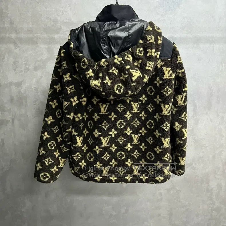 Louis Vuitton Louis Vuitton Brown Logo Full Print Standing Neck Hooded S Size XXS / US 00 / IT 34 - 5 Thumbnail