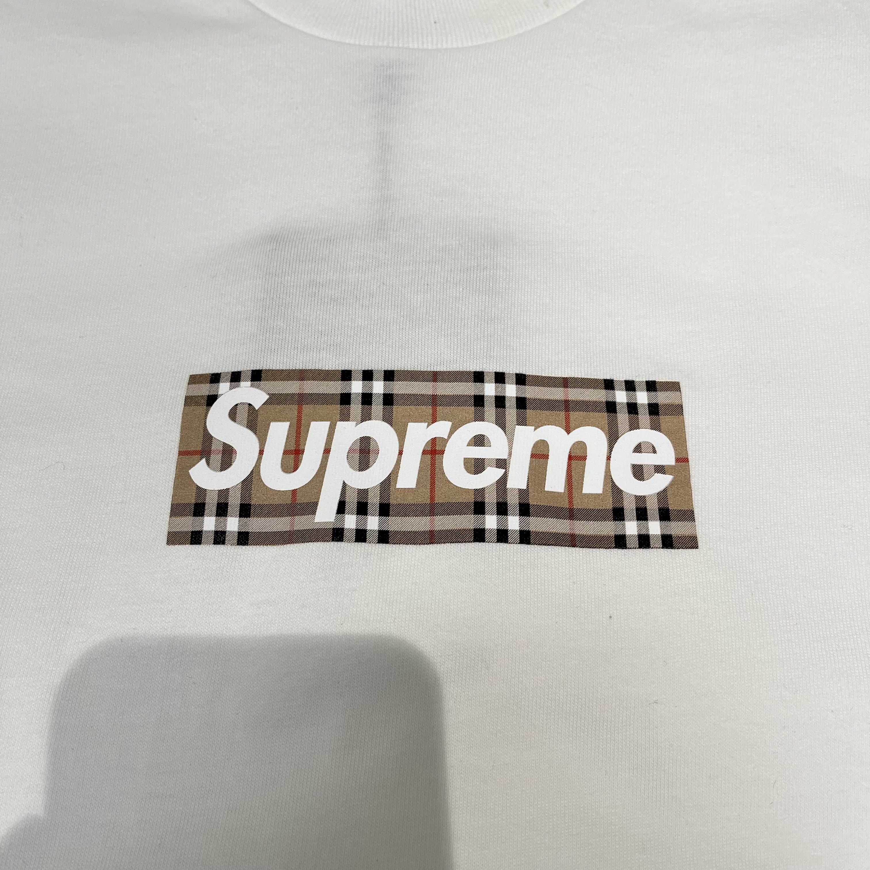 Supreme × Burberry Box Logo Tee White Buy Supreme x Burberry Box Logo Tee 'White' - SS22T1 WHITE