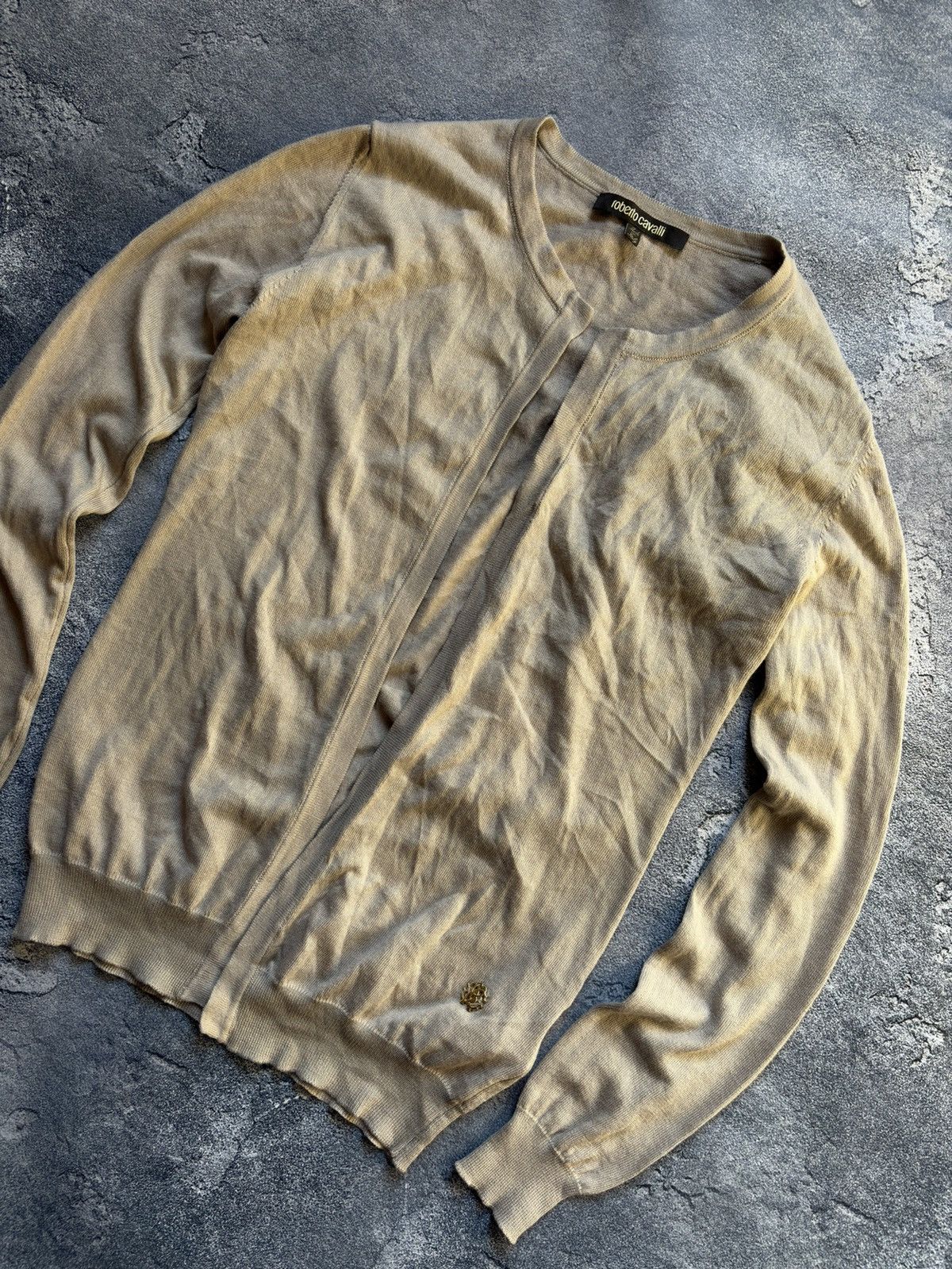 Roberto Cavalli Roberto Cavalli Luxury Cotton Cashmere Metal Logo Cardigan Size M / US 6-8 / IT 42-44 - 3 Thumbnail