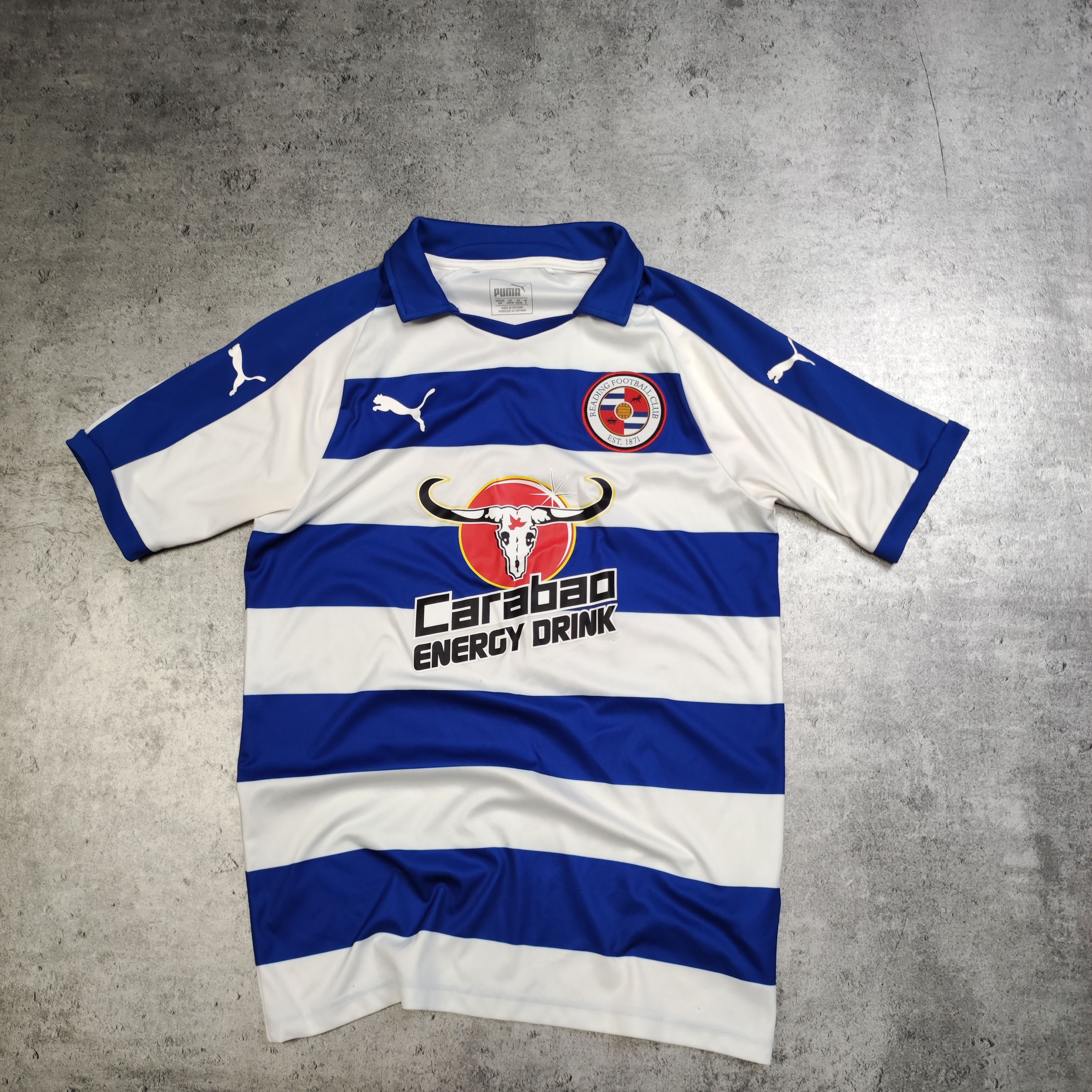 Vintage RARE Reading Football Club Carabao Home Puma Jersey Size US S / EU 44-46 / 1 - 2 Thumbnail