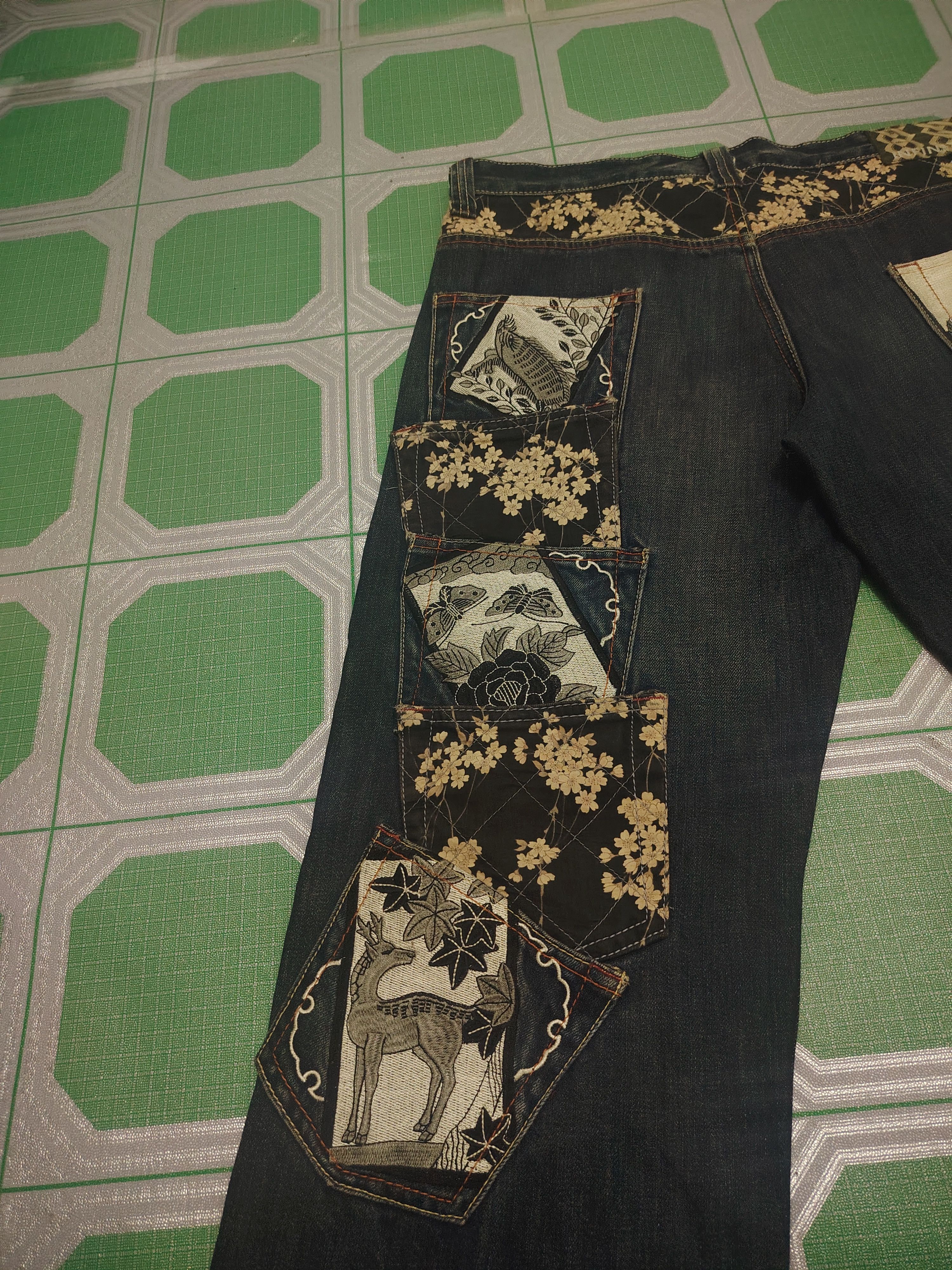 Karakuri Tamashii Rare Infinity Back Pocket Embroidered Karakuri style Size US 38 / EU 54 - 18 Thumbnail